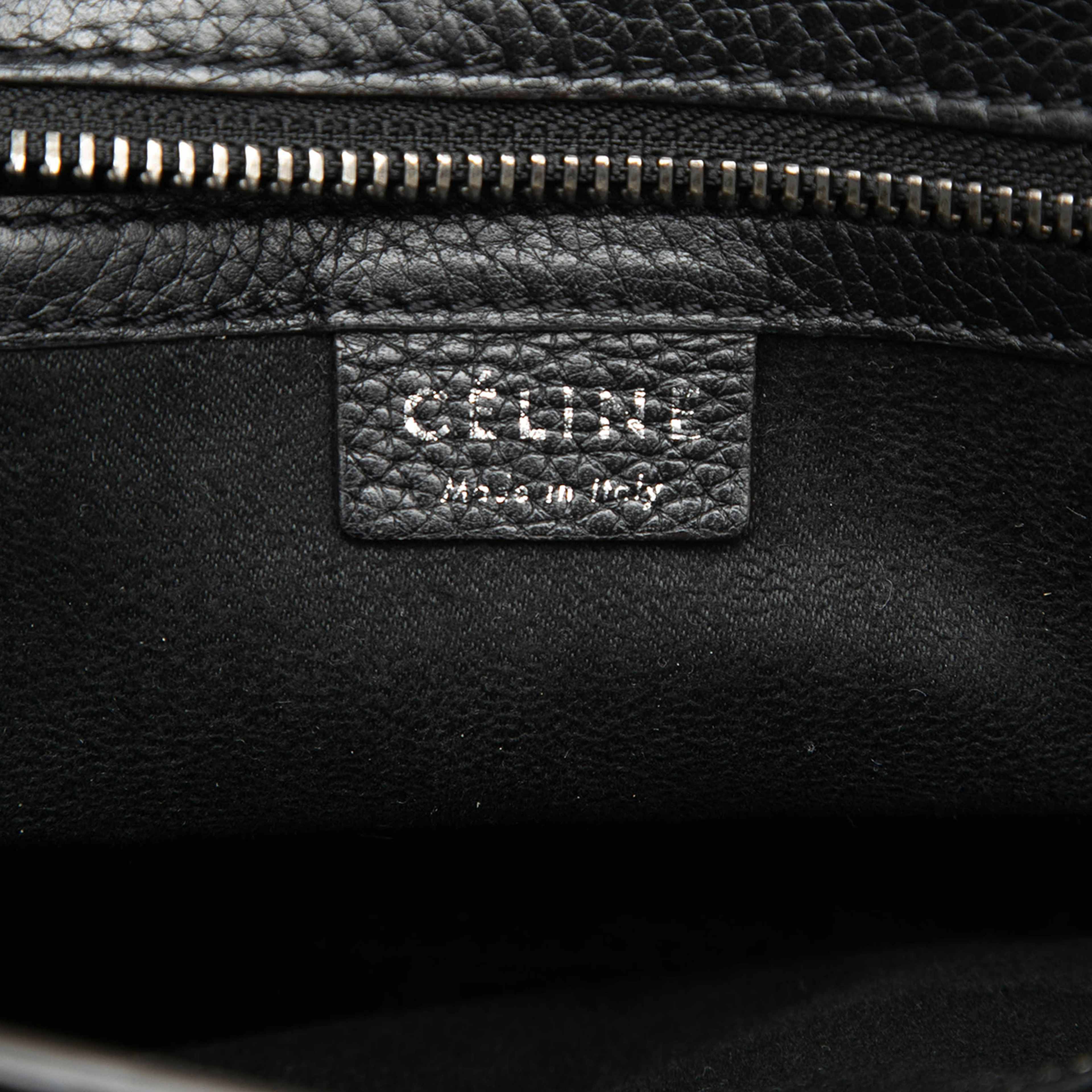 Celine Nano Leather Luggage Tote, från Luxclusif, i färgen black. Klicka för att öppna bilden i stort format