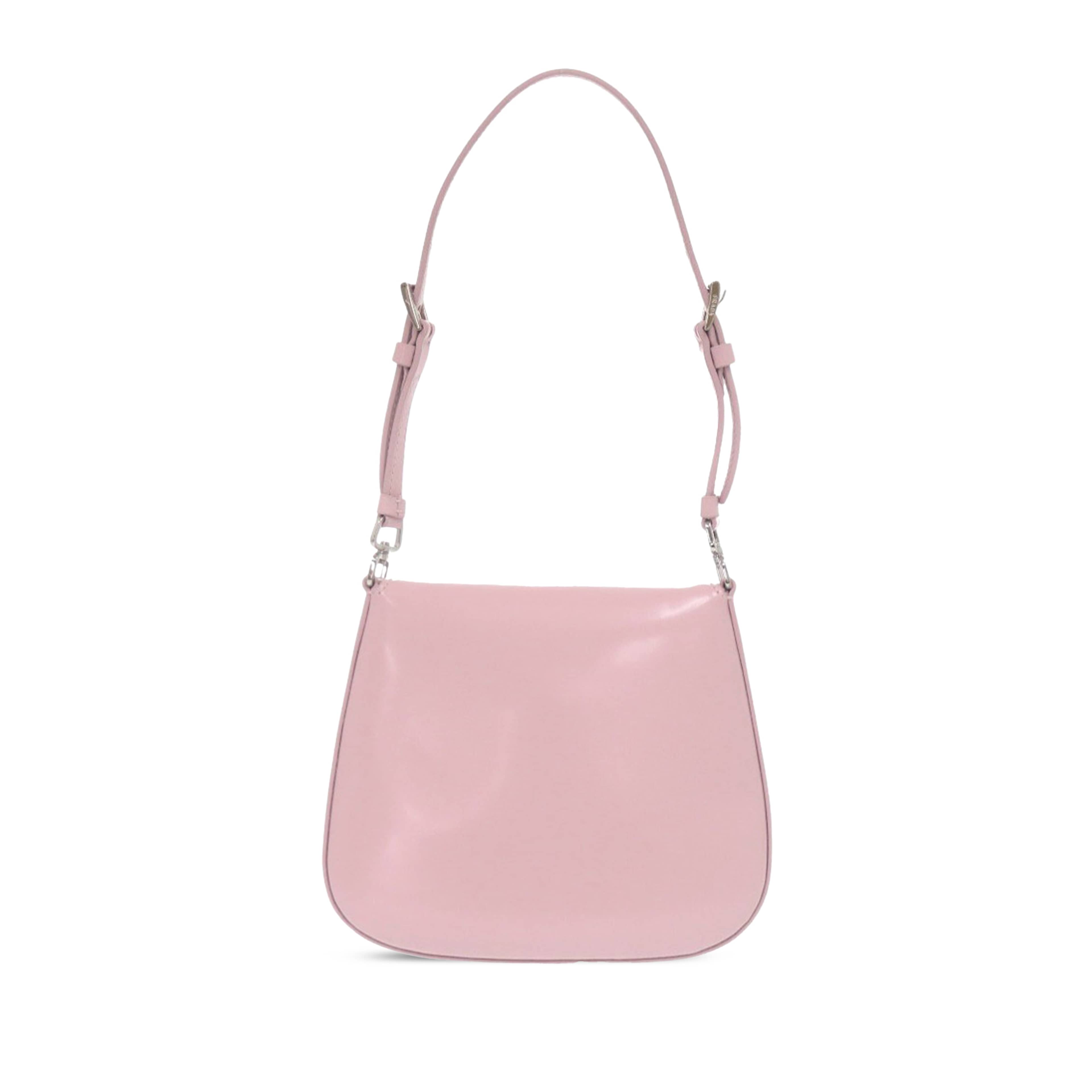 Prada Mini Brushed Leather Cleo Bag, från Luxclusif, i färgen pink. Klicka för att öppna bilden i stort format