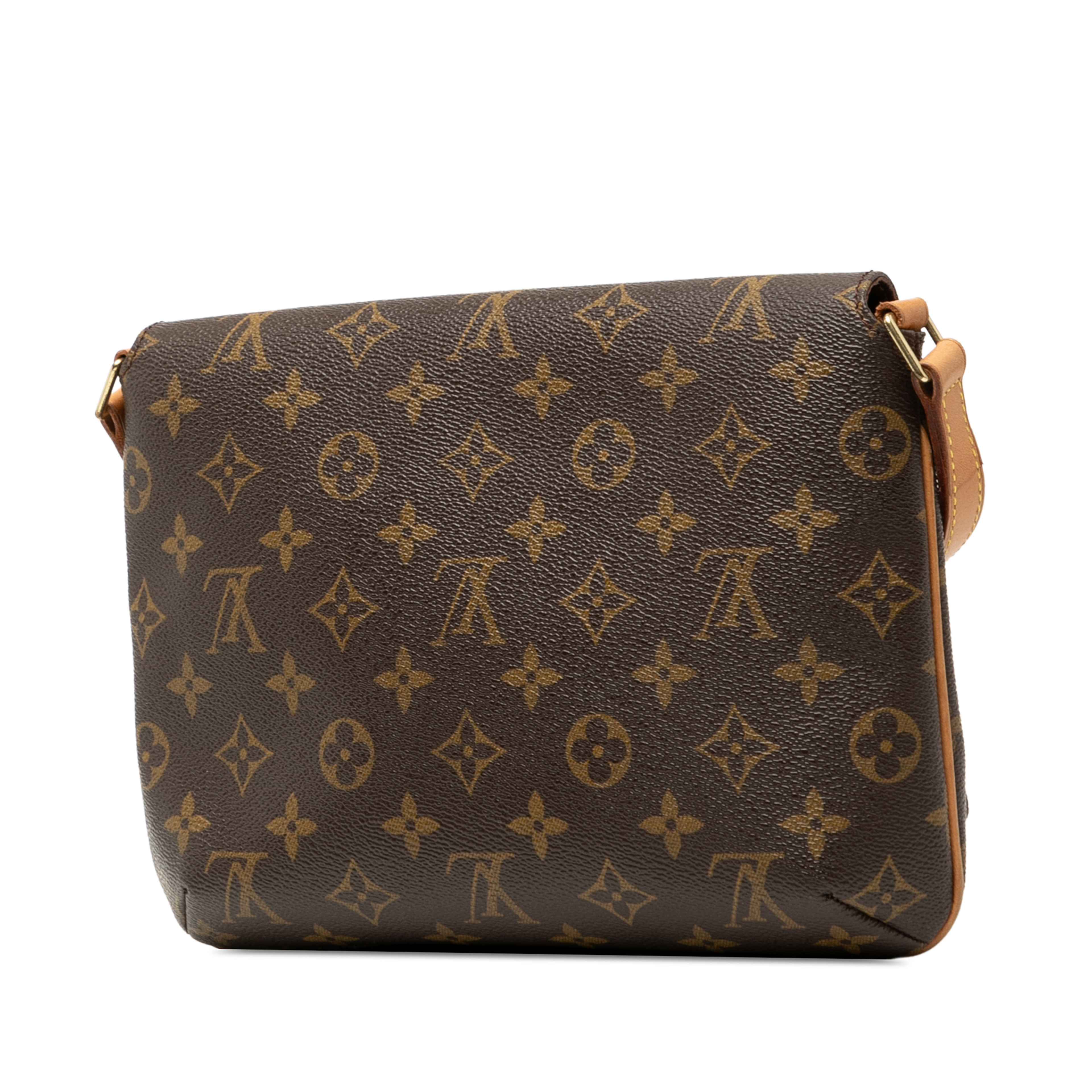 Louis Vuitton Monogram Musette Tango Short Strap, från Luxclusif, i färgen brown. Klicka för att öppna bilden i stort format