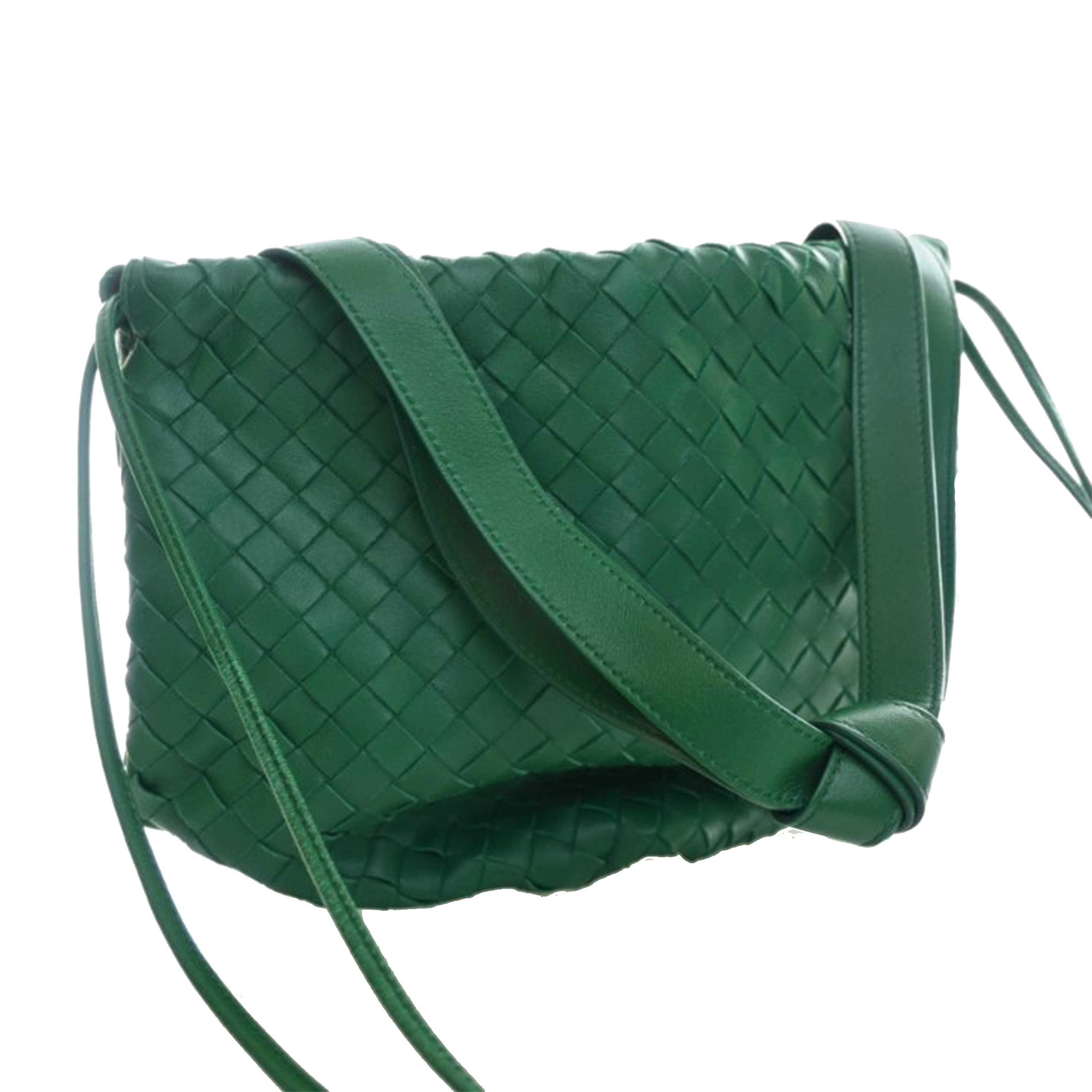 Bottega Veneta Small Nappa Intrecciato Bulb Satchel, från Luxclusif, i färgen grön. Klicka för att öppna bilden i stort format