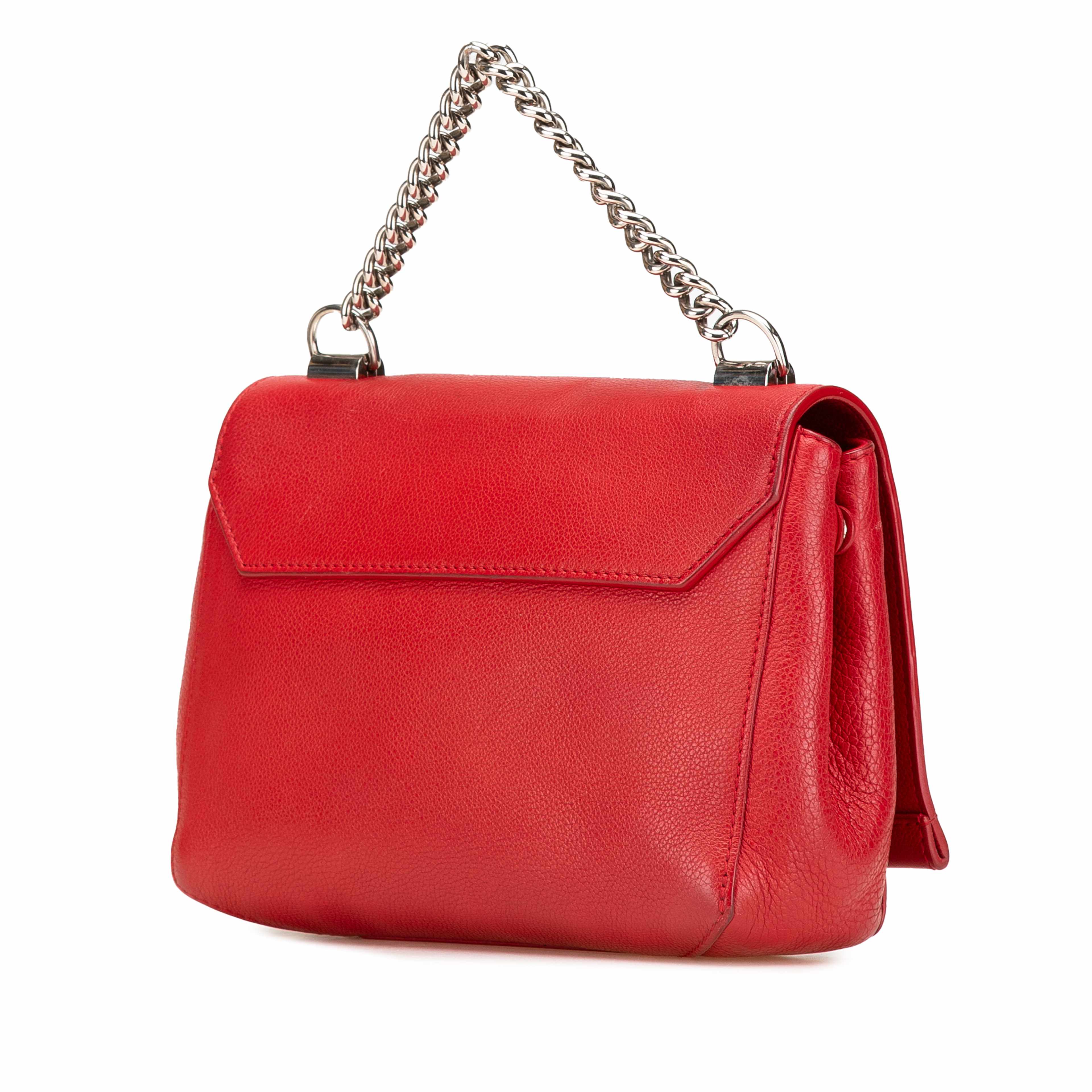 Louis Vuitton Leather Lockme Ii Bb, från Luxclusif, i färgen red. Klicka för att öppna bilden i stort format