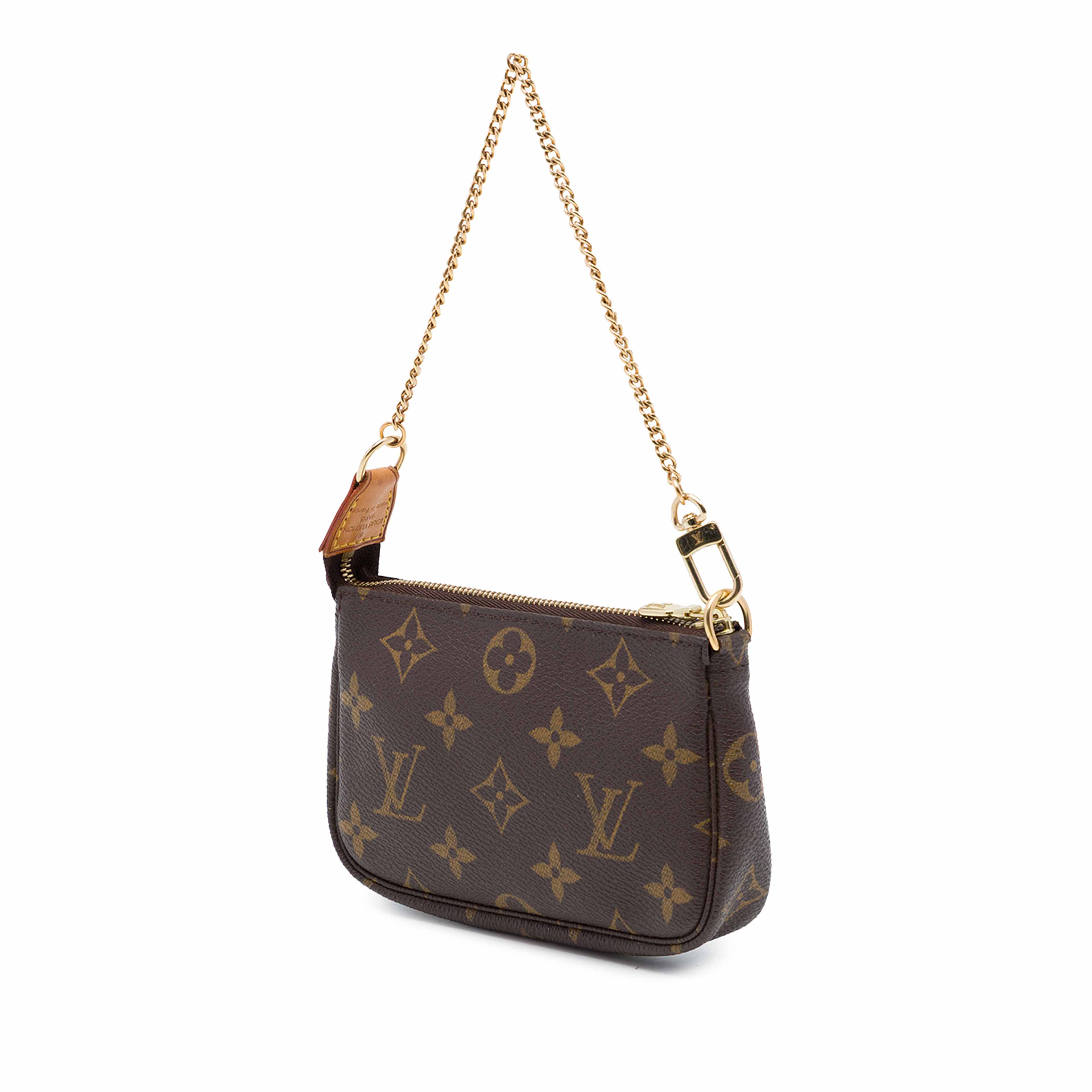 Louis Vuitton Monogram Mini Pochette Accessoires, från Luxclusif, i färgen brun. Klicka för att öppna bilden i stort format
