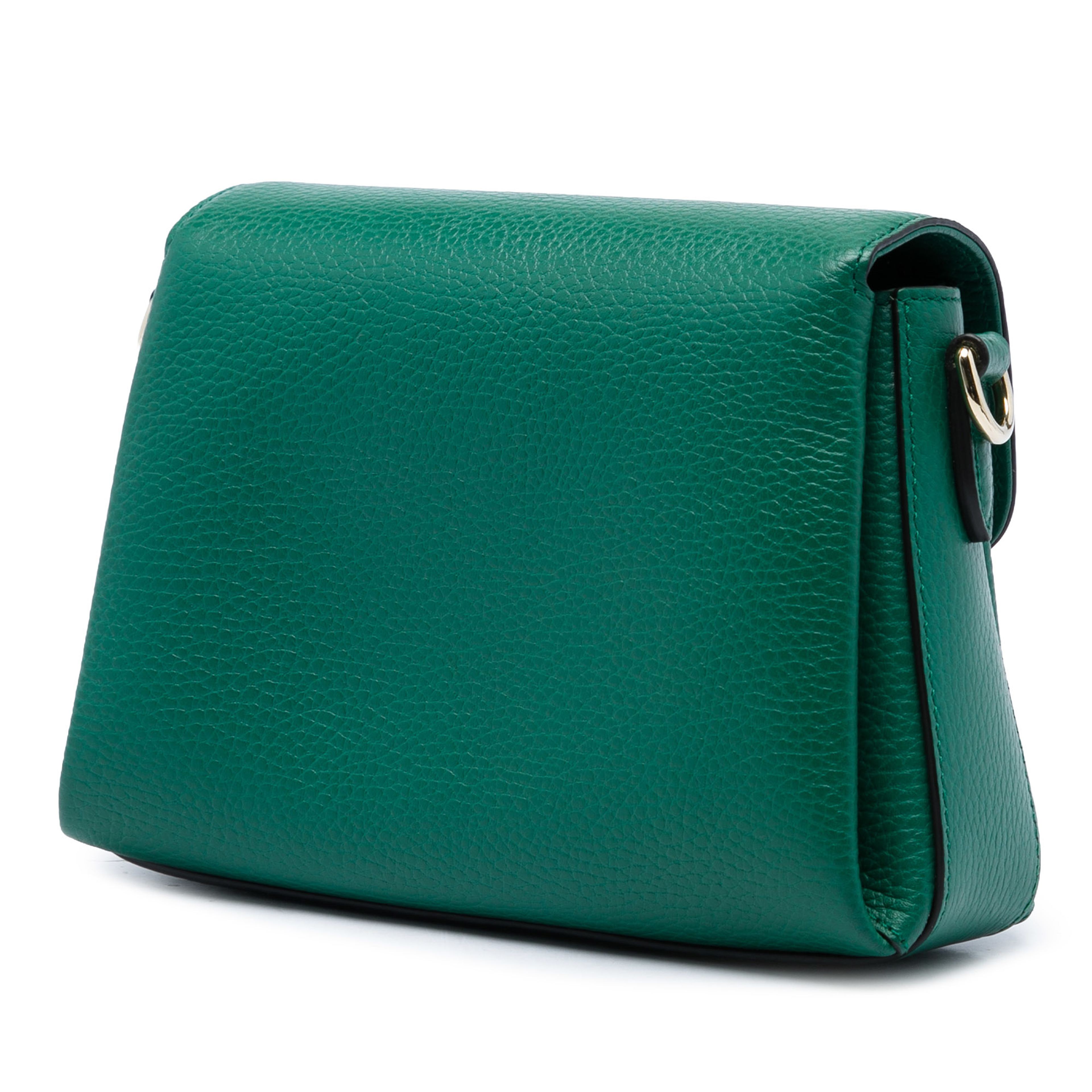 Gucci Small Dollar Calfskin Interlocking G Crossbody, från Luxclusif, i färgen grön. Klicka för att öppna bilden i stort format