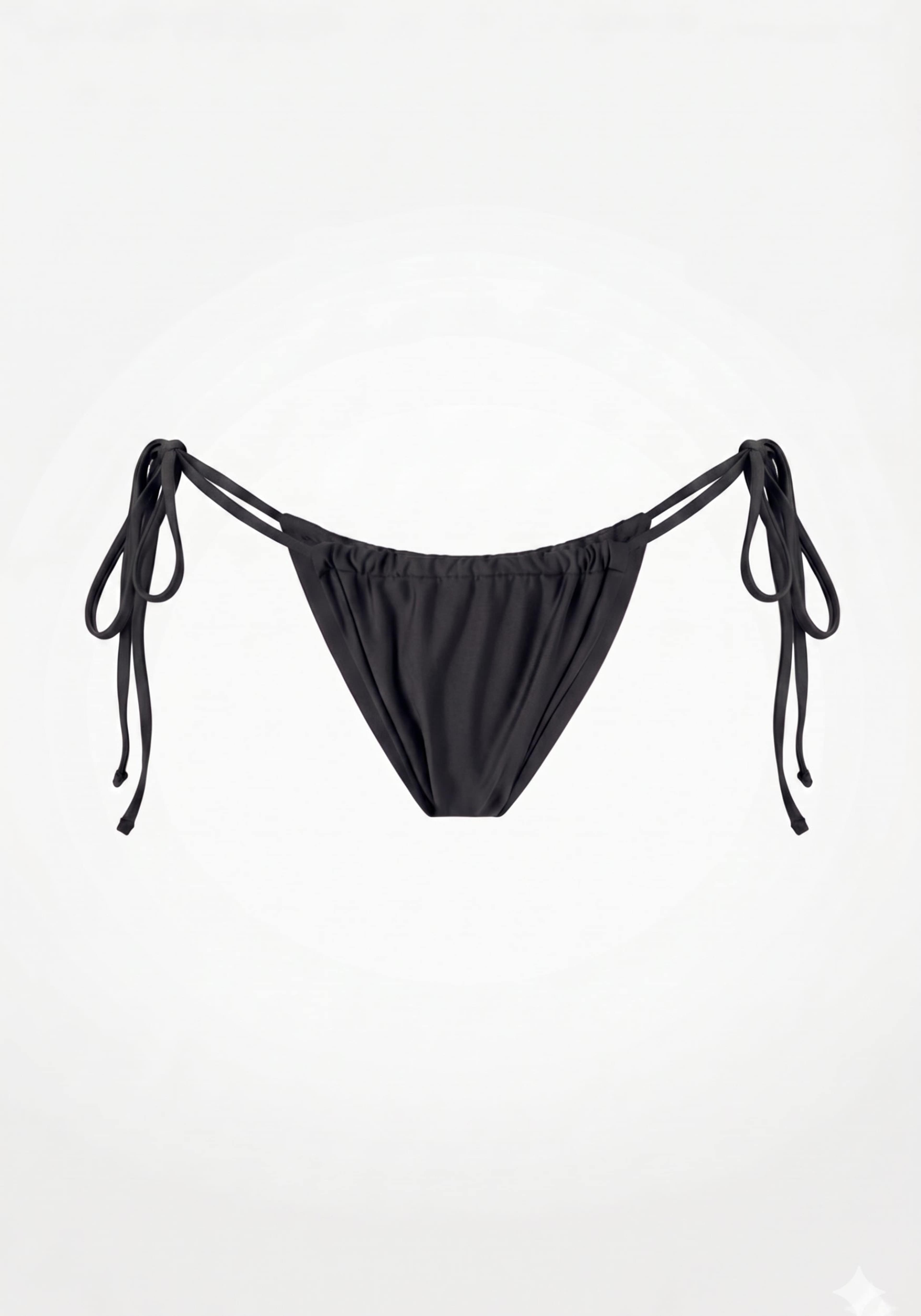 Swim Tie Bikini Bottom, från Drop of Mindfulness, i färgen satin black stone. Klicka för att öppna bilden i stort format