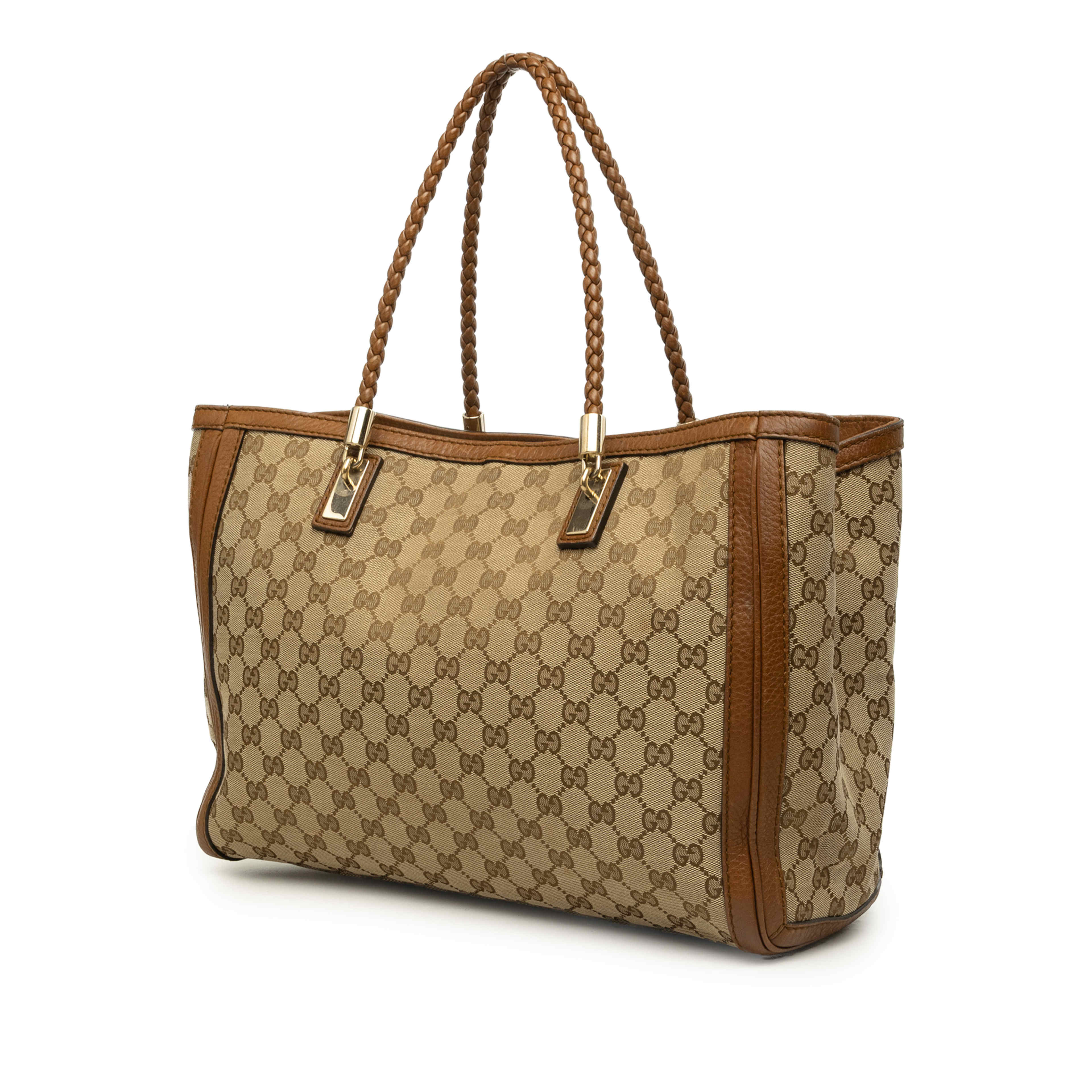 Gucci Gg Canvas Bella Tote, från Luxclusif, i färgen beige. Klicka för att öppna bilden i stort format