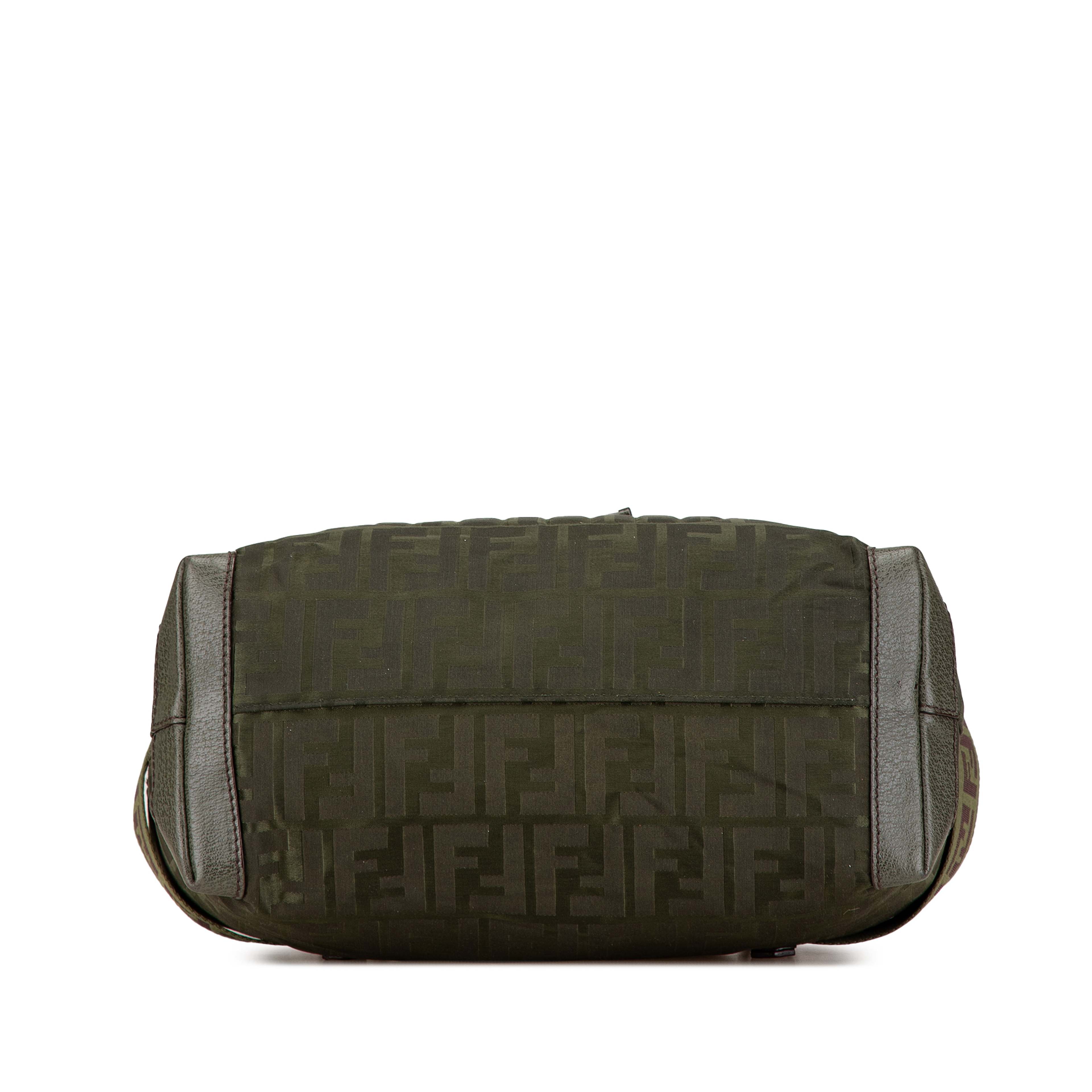 Fendi Medium Zucca Nylon Zip Code Handbag