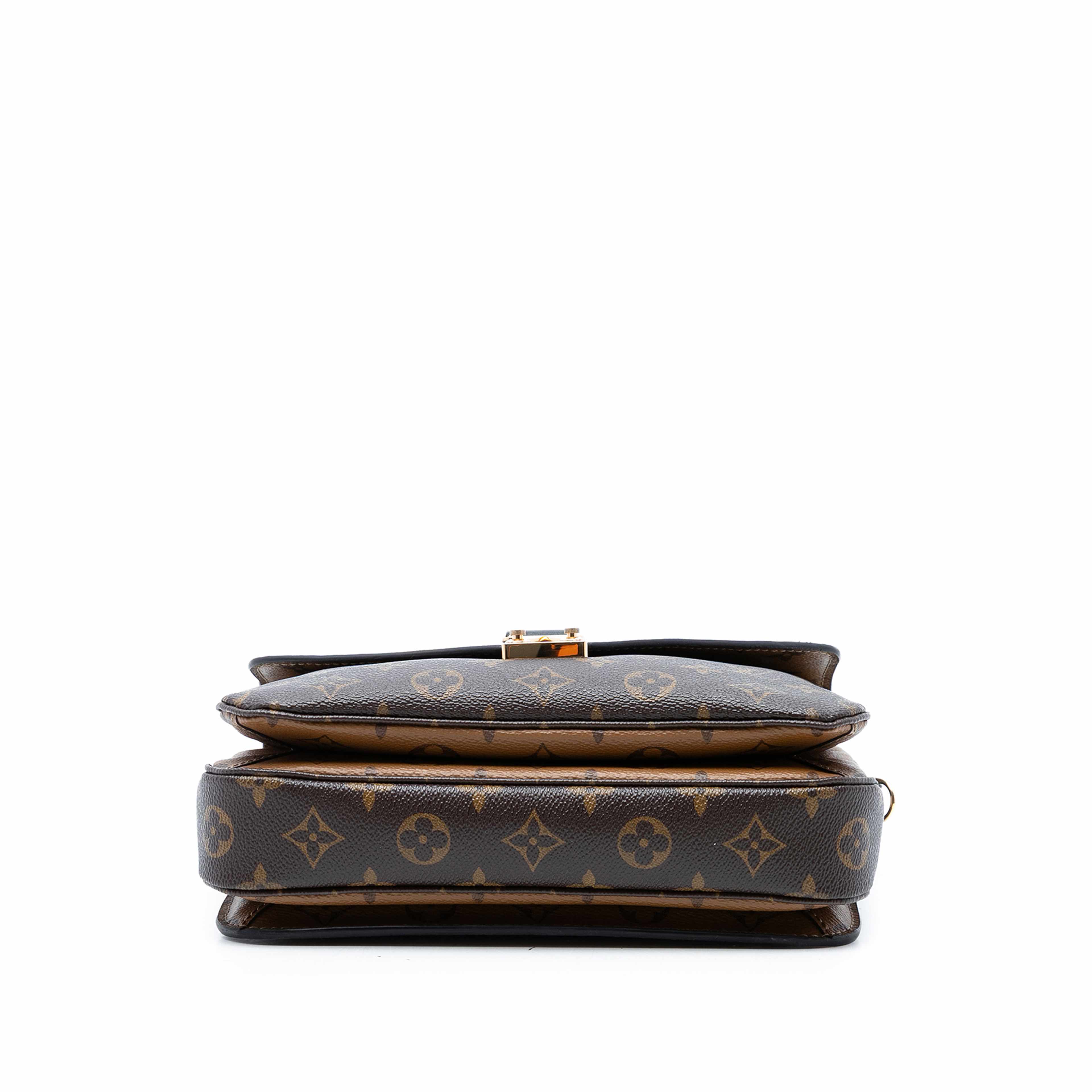 Louis Vuitton Monogram Reverse Pochette Metis, från Luxclusif, i färgen brun. Klicka för att öppna bilden i stort format