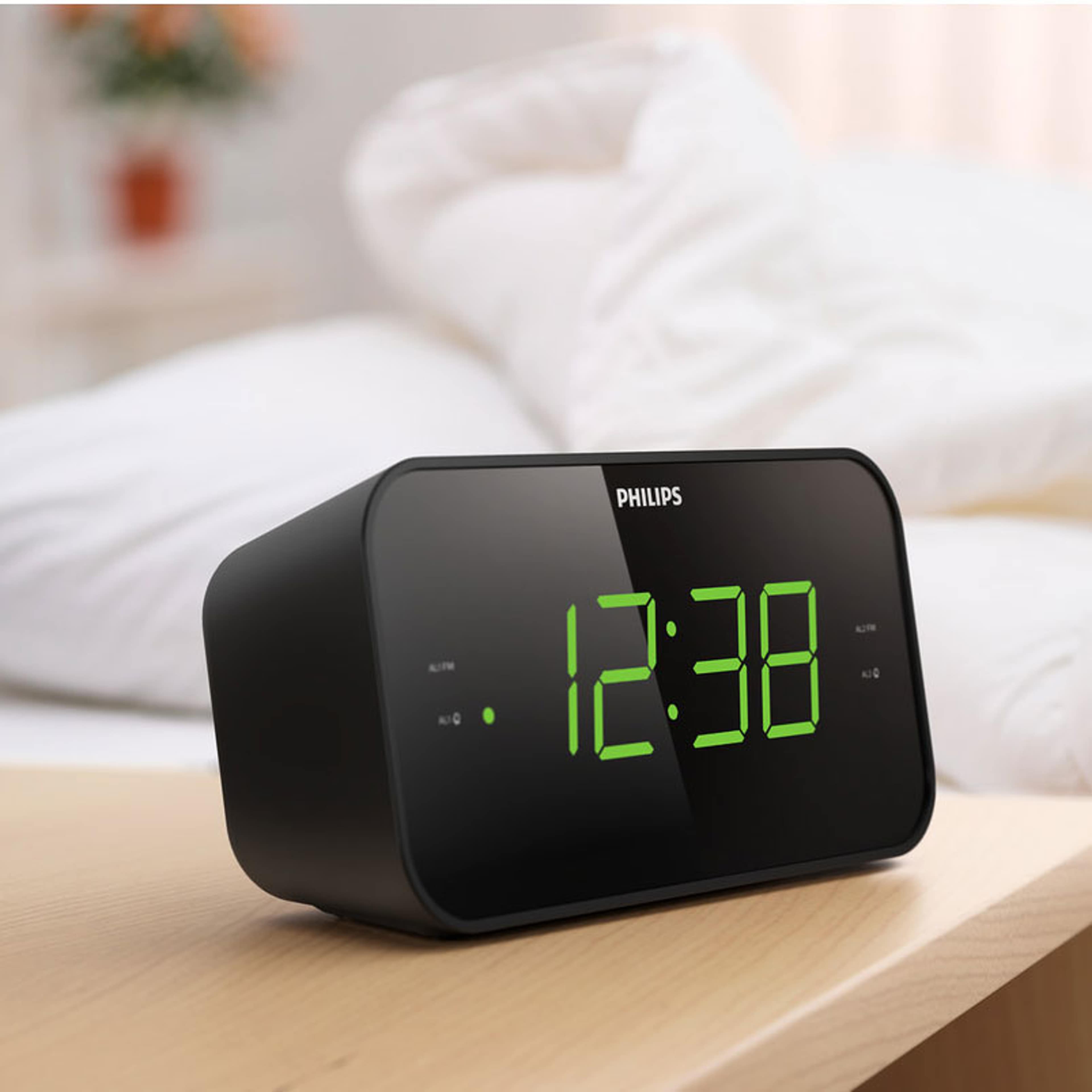 Klockradio Fm Stora Siffror Bluetooth Tar3306/12, från Philips, i färgen svart. Klicka för att öppna bilden i stort format