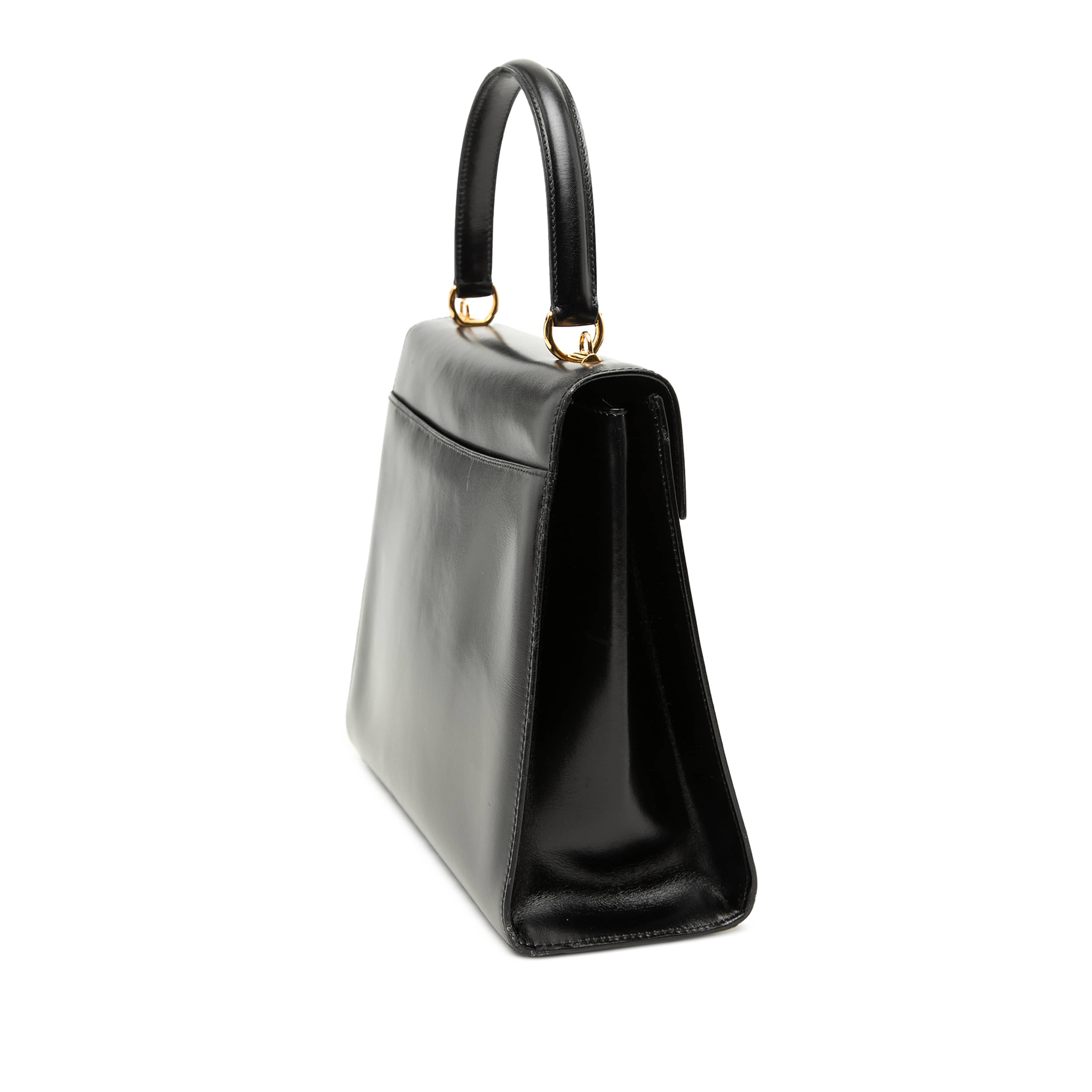 Gucci Smooth Calfskin Lady Lock Satchel, från Luxclusif, i färgen svart. Klicka för att öppna bilden i stort format