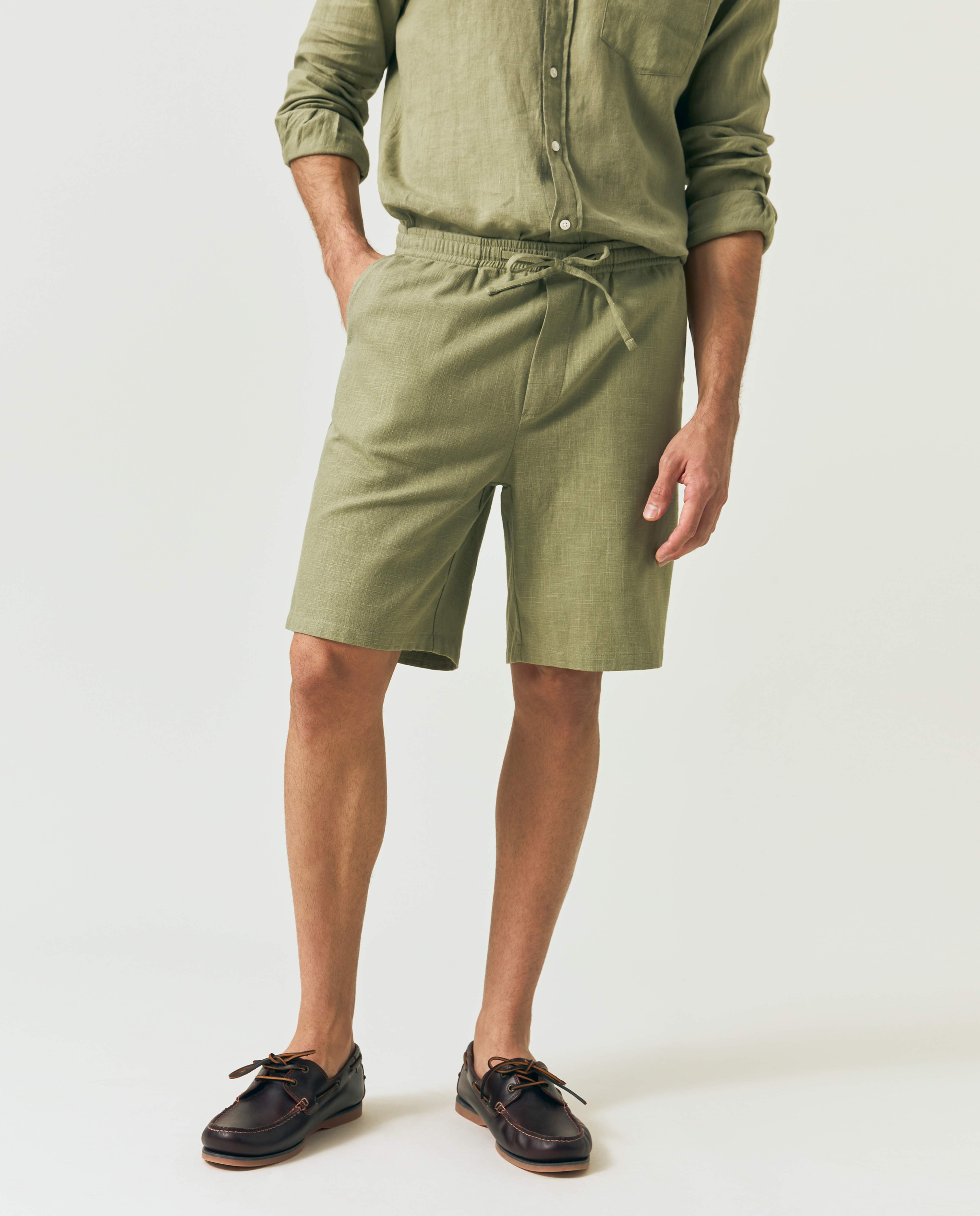 Casual Linen Blend Shorts