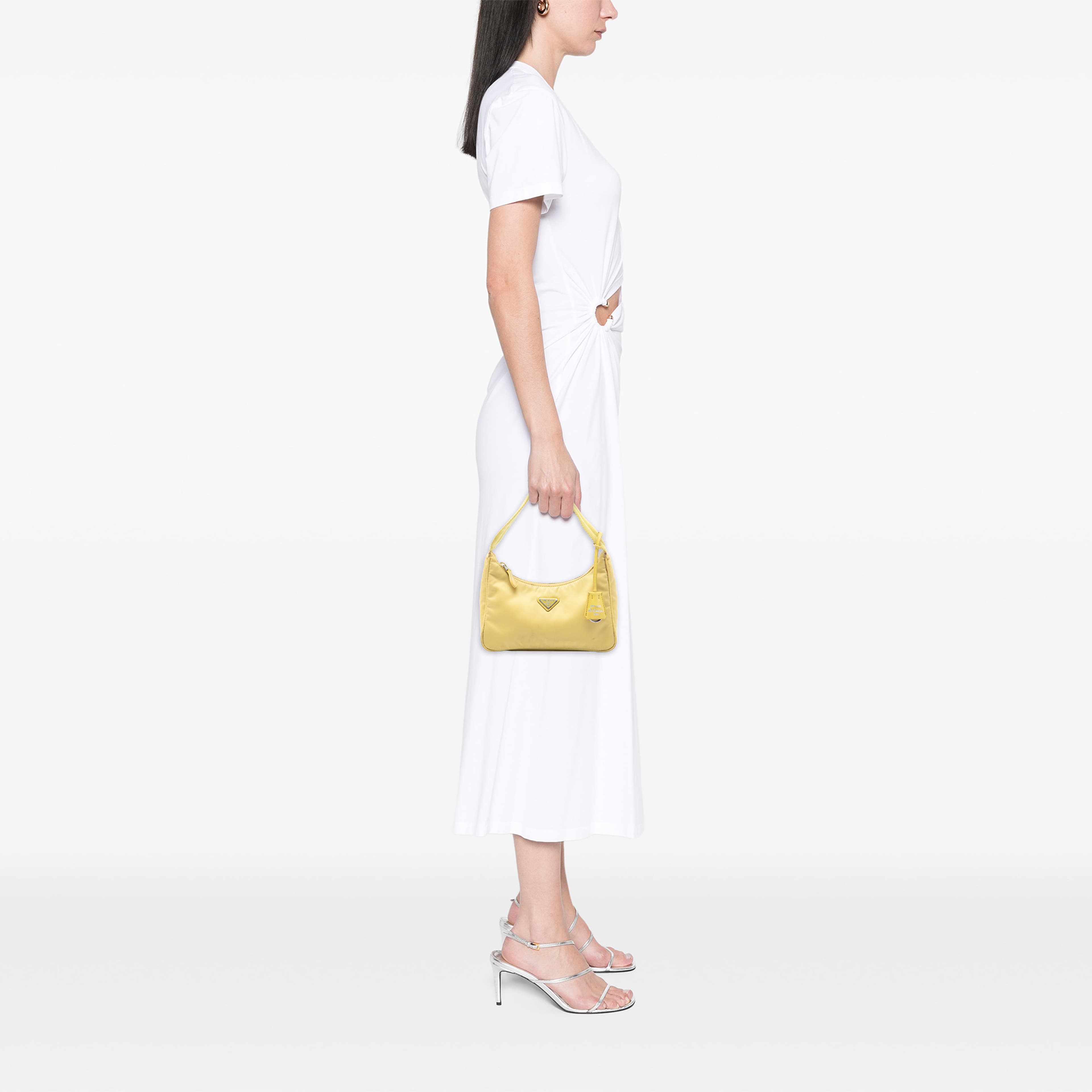 Prada Mini Tessuto Re Edition 2000 Shoulder Bag, från Luxclusif, i färgen gul. Klicka för att öppna bilden i stort format