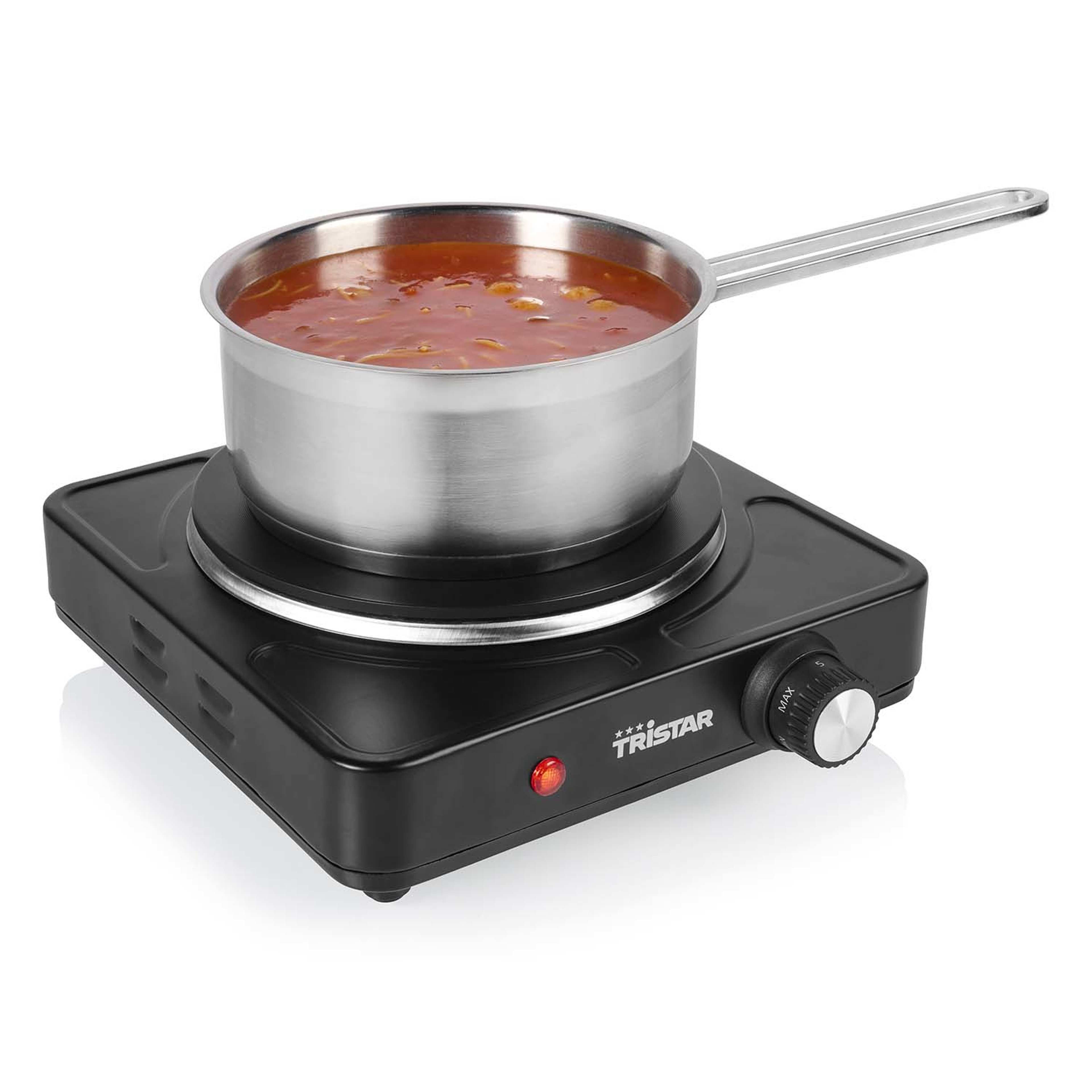 Kokplatta Enkel 1500w 18,5cm - Kp-6151, från Tristar, i färgen svart. Klicka för att öppna bilden i stort format