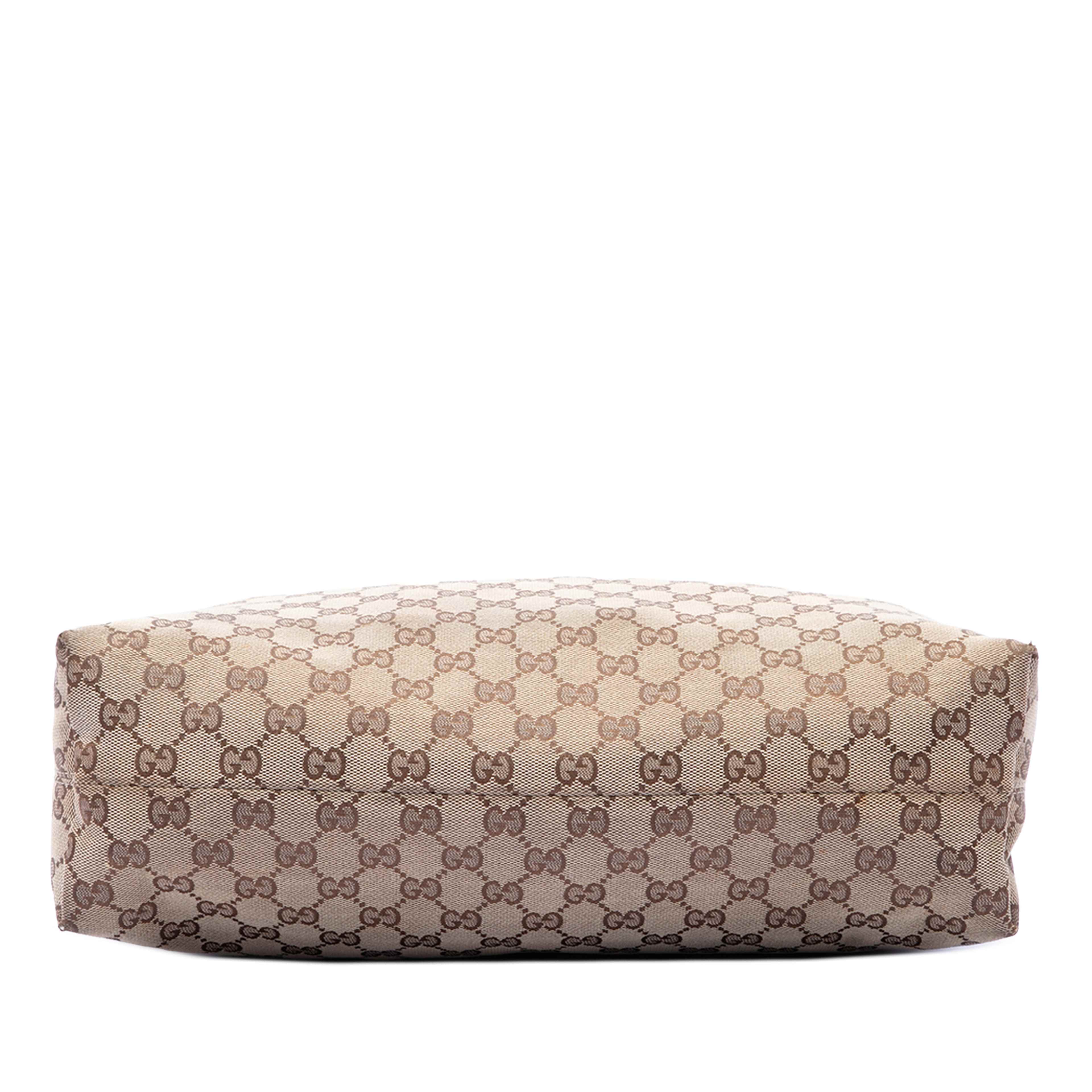 Gucci Gg Canvas Icon Bit Satchel, från Luxclusif, i färgen beige. Klicka för att öppna bilden i stort format