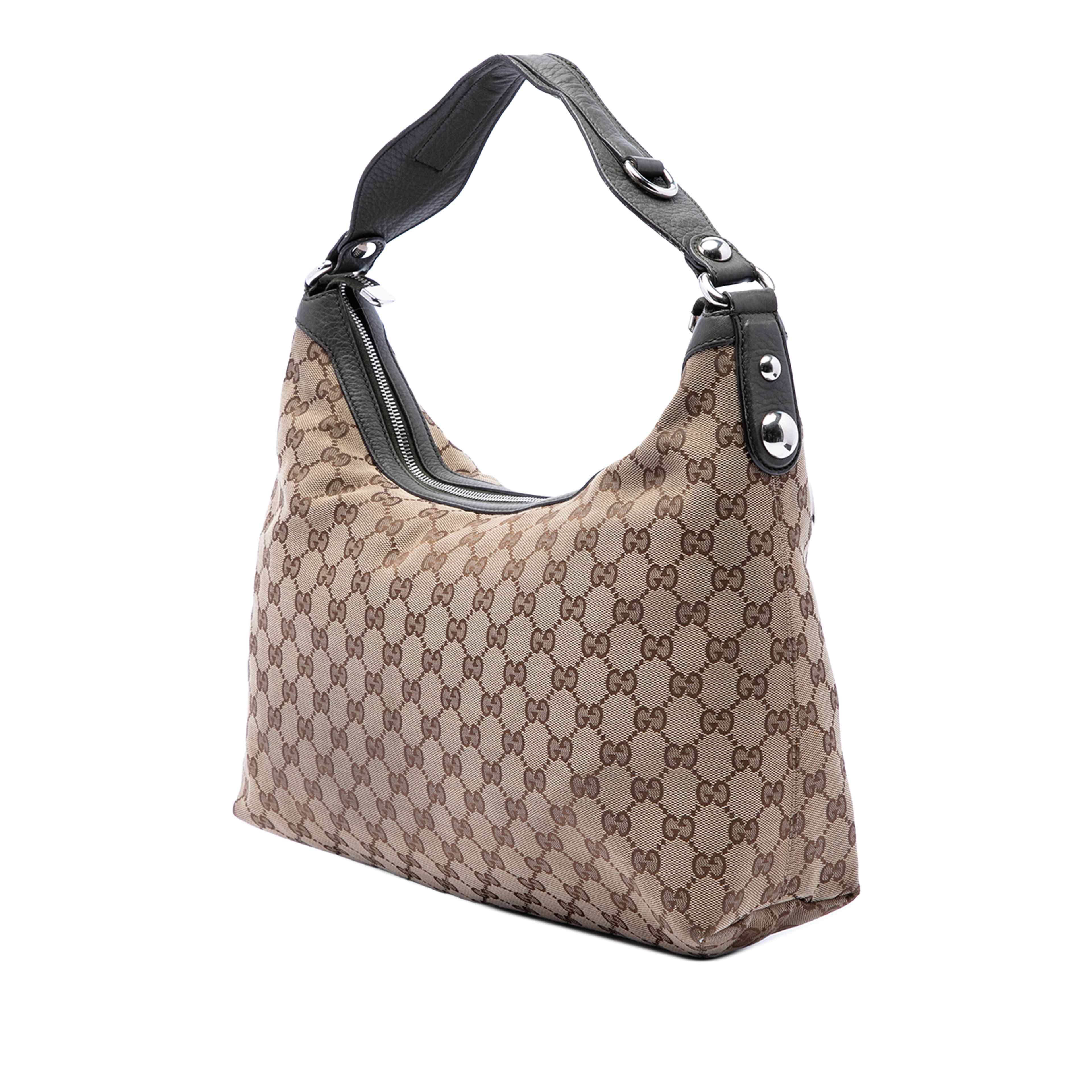 Gucci Gg Canvas Icon Bit Satchel, från Luxclusif, i färgen beige. Klicka för att öppna bilden i stort format