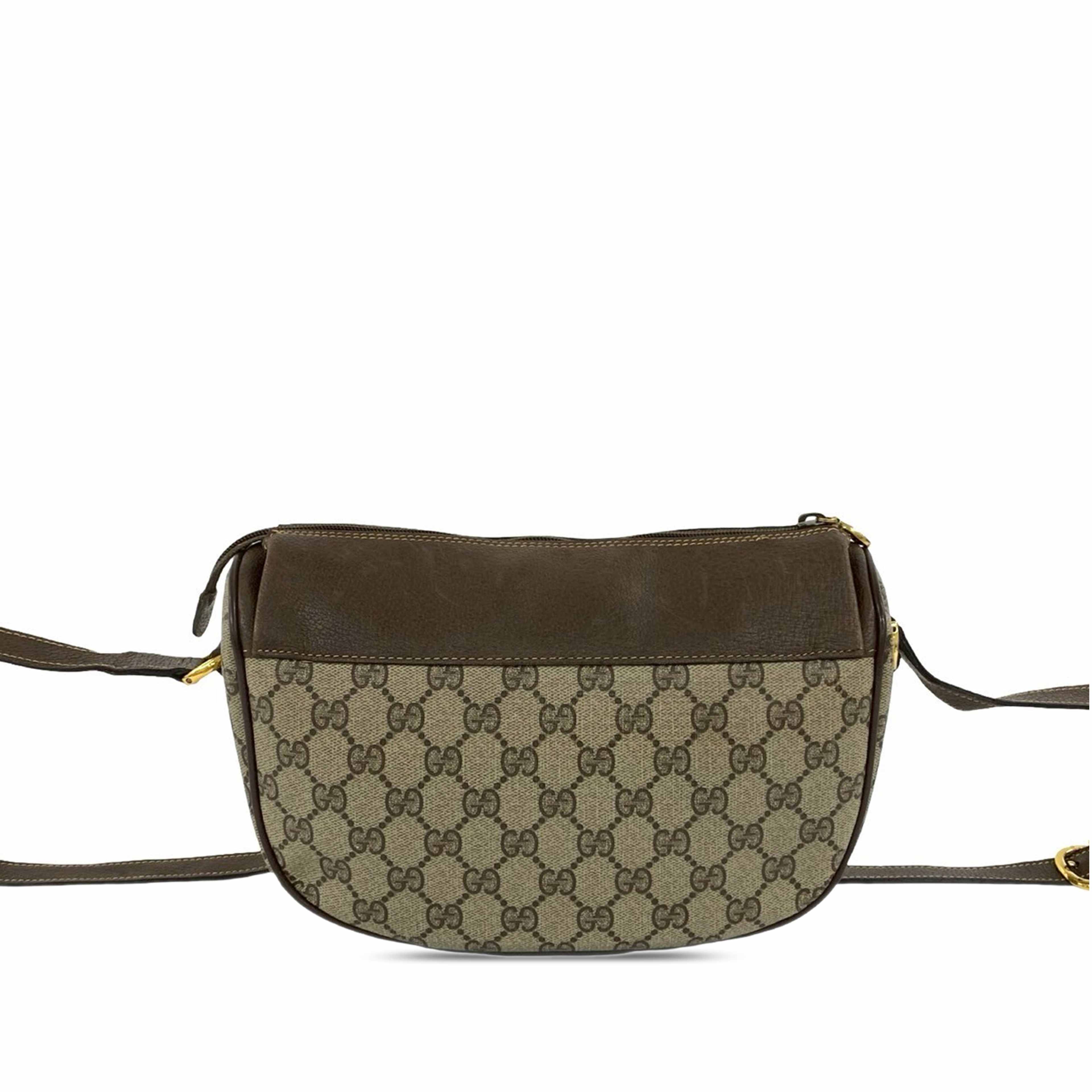 Gucci Gg Supreme Web Crossbody, från Luxclusif, i färgen beige. Klicka för att öppna bilden i stort format