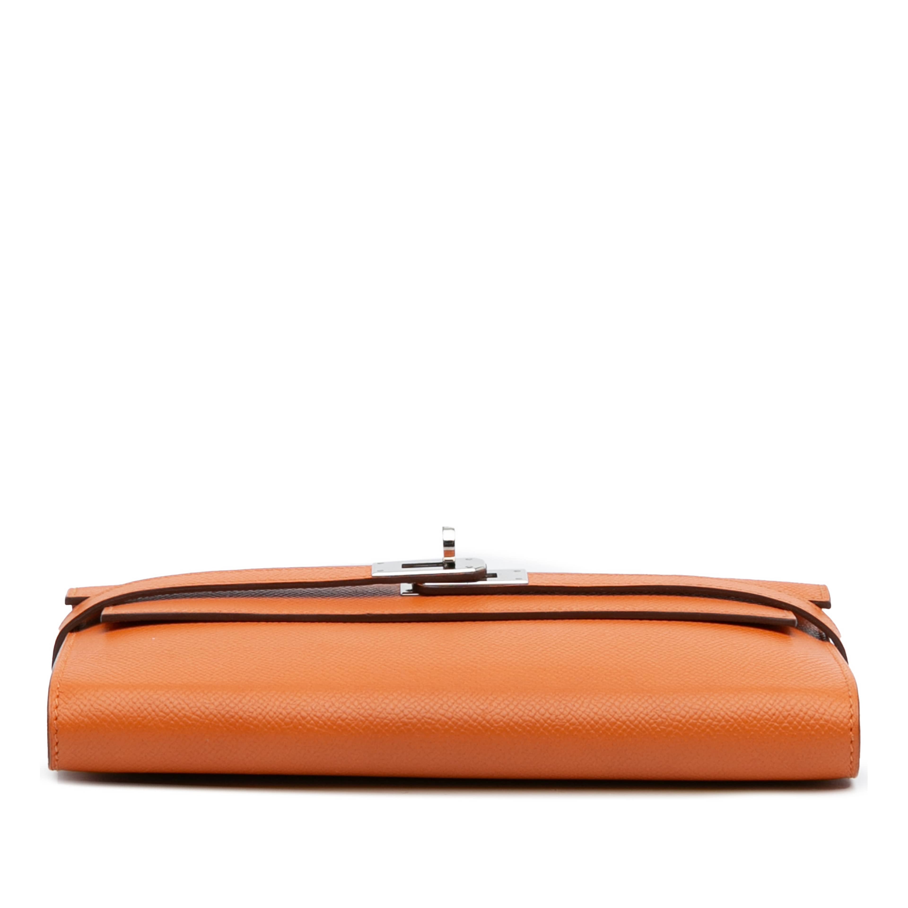 Hermès Epsom Kelly Longue Wallet, från Luxclusif, i färgen orange. Klicka för att öppna bilden i stort format