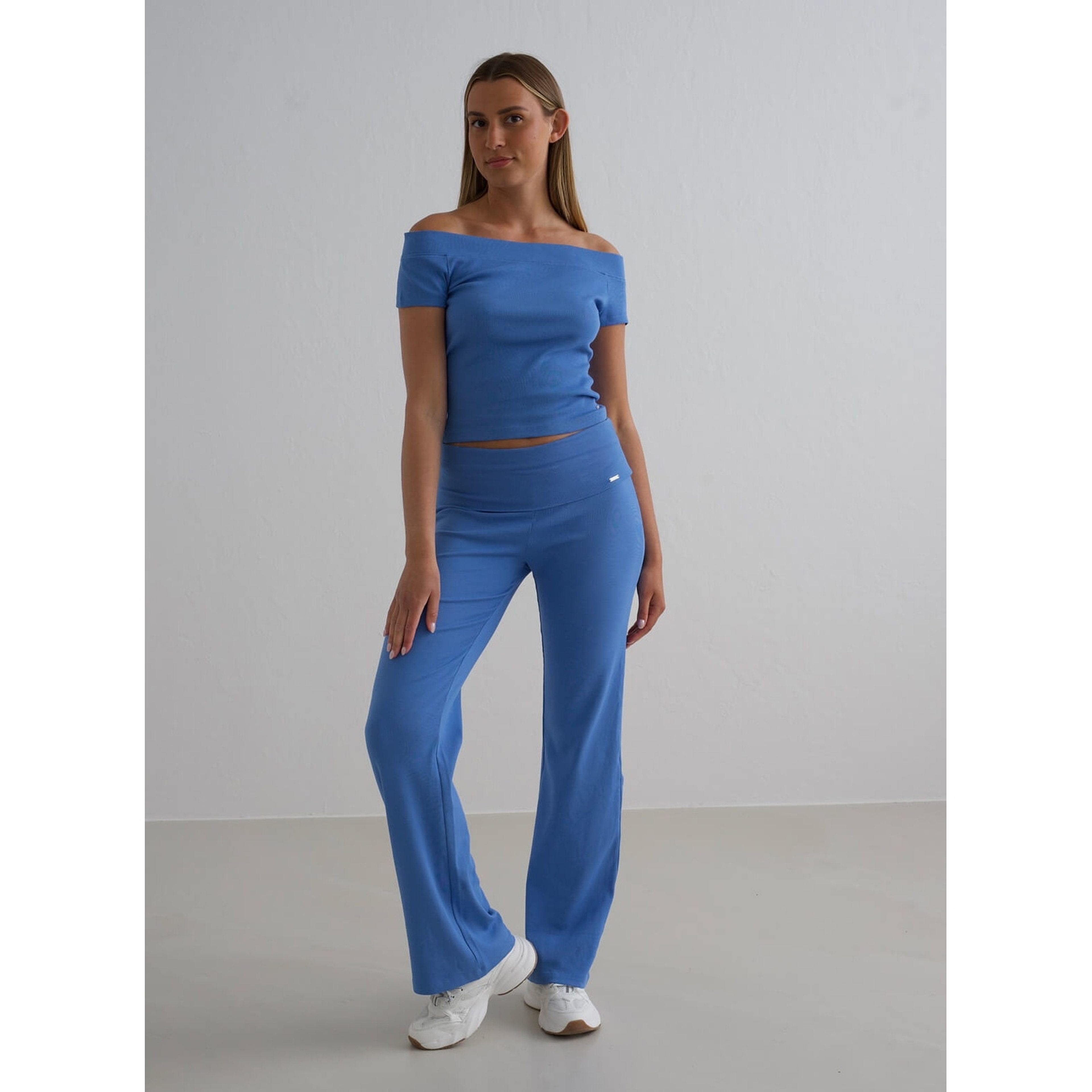 Sea Ease Ribbed Off-shoulder Top