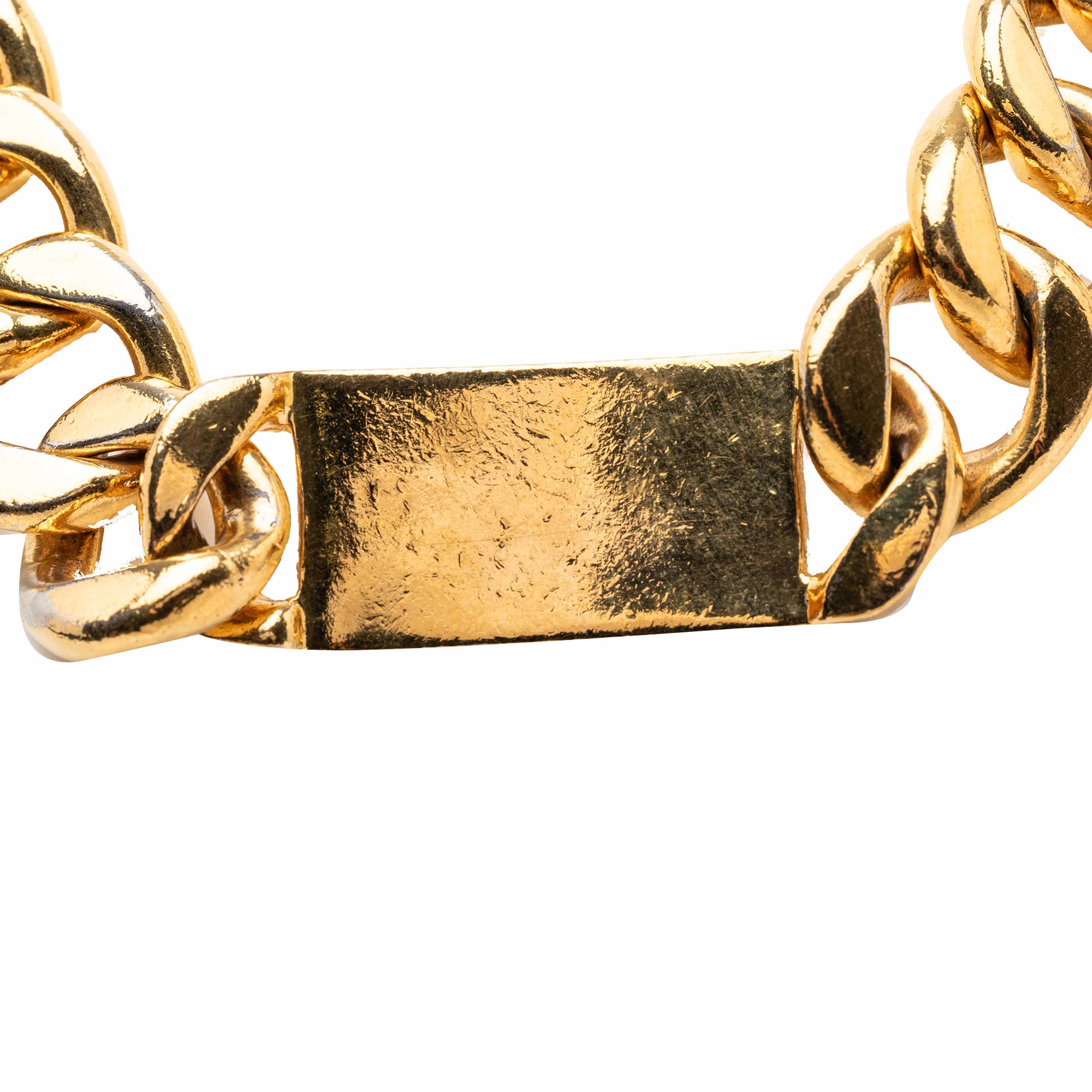 Chanel Cc Gold Plated Logo Chain Necklace, från Luxclusif, i färgen gold. Klicka för att öppna bilden i stort format