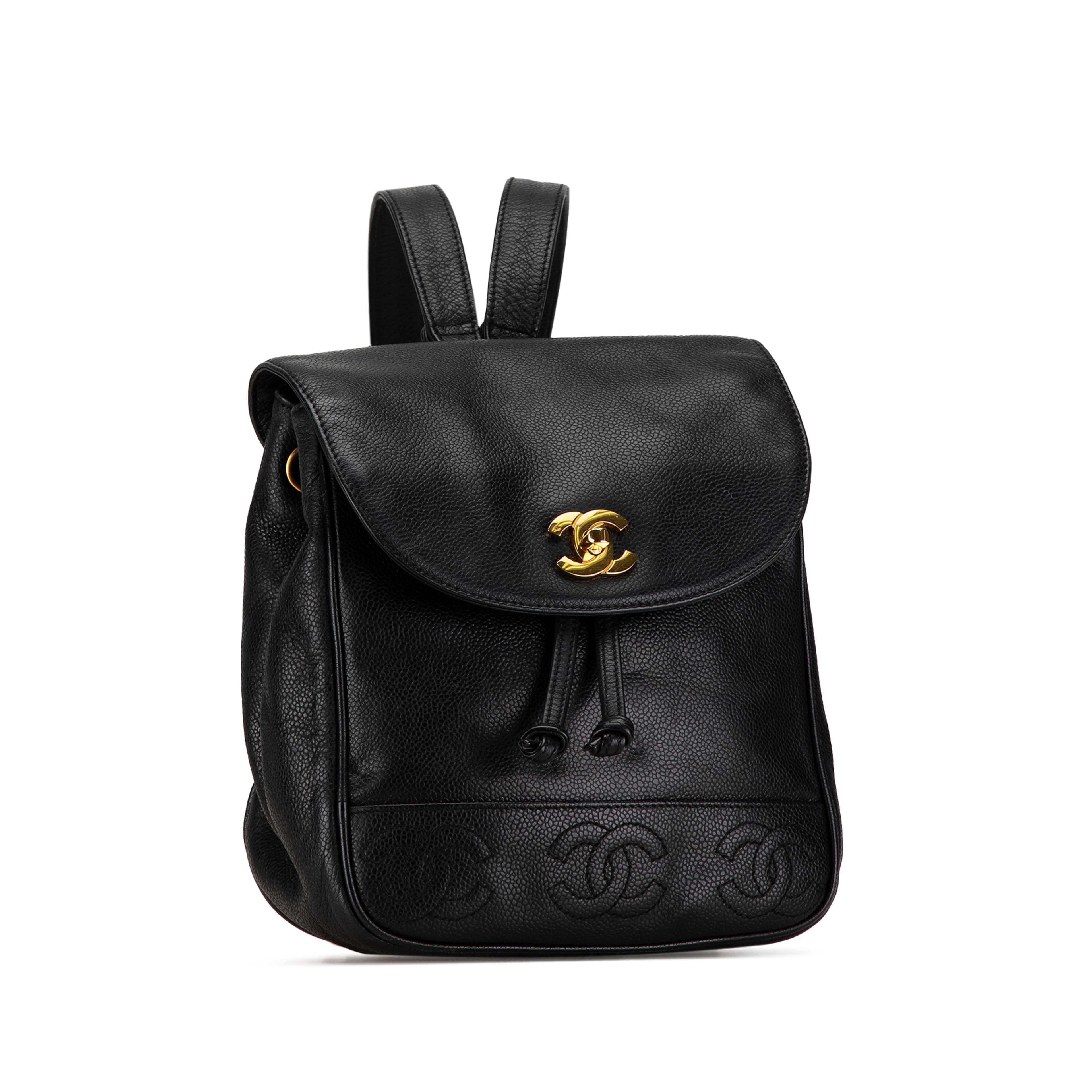 Chanel Triple Cc Caviar Backpack