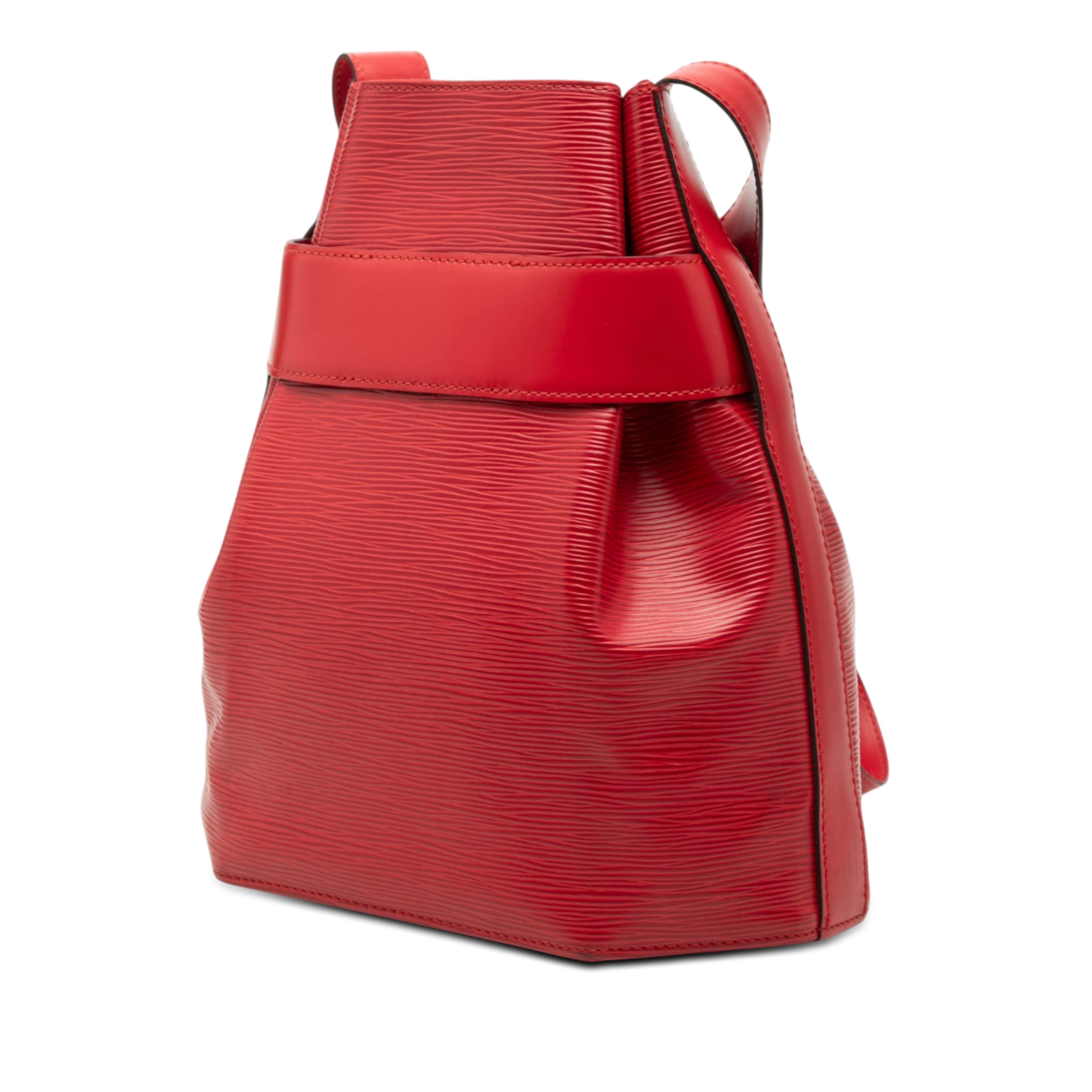 Louis Vuitton Epi Sac D Epaule, från Luxclusif, i färgen röd. Klicka för att öppna bilden i stort format