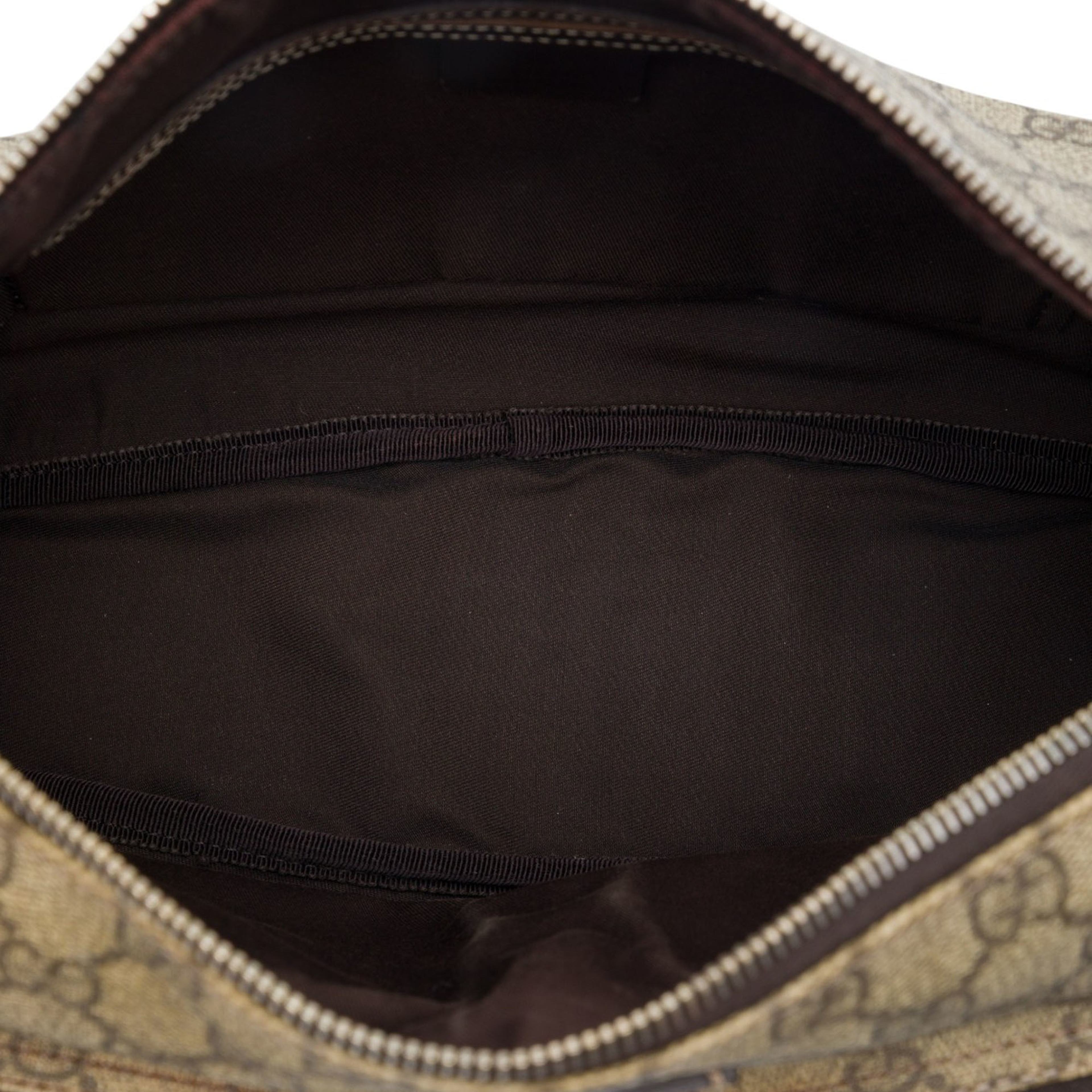 Gucci Gg Supreme Double Pocket Crossbody, från Luxclusif, i färgen beige. Klicka för att öppna bilden i stort format