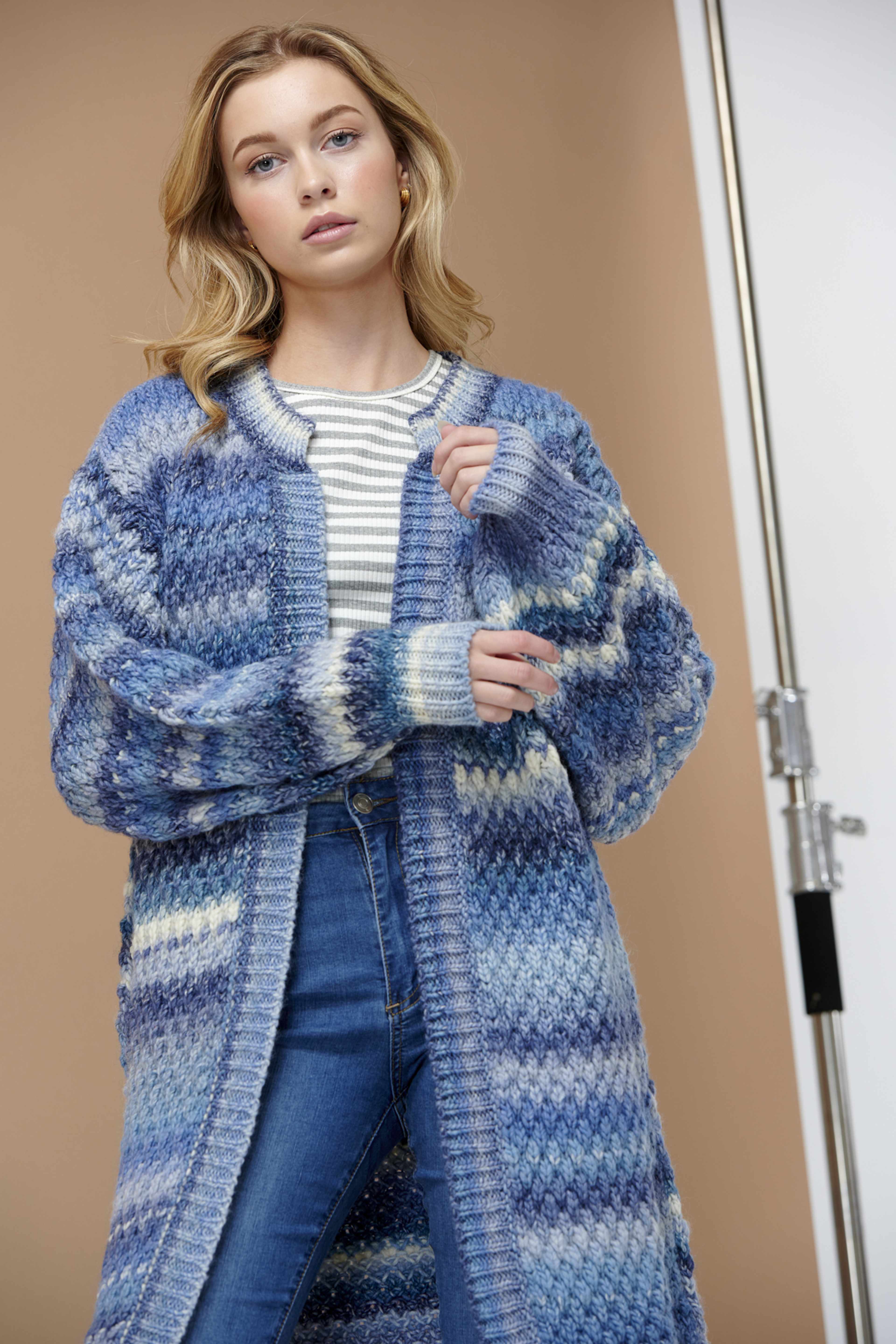Gio Knit Cardigan - Sky Mix
