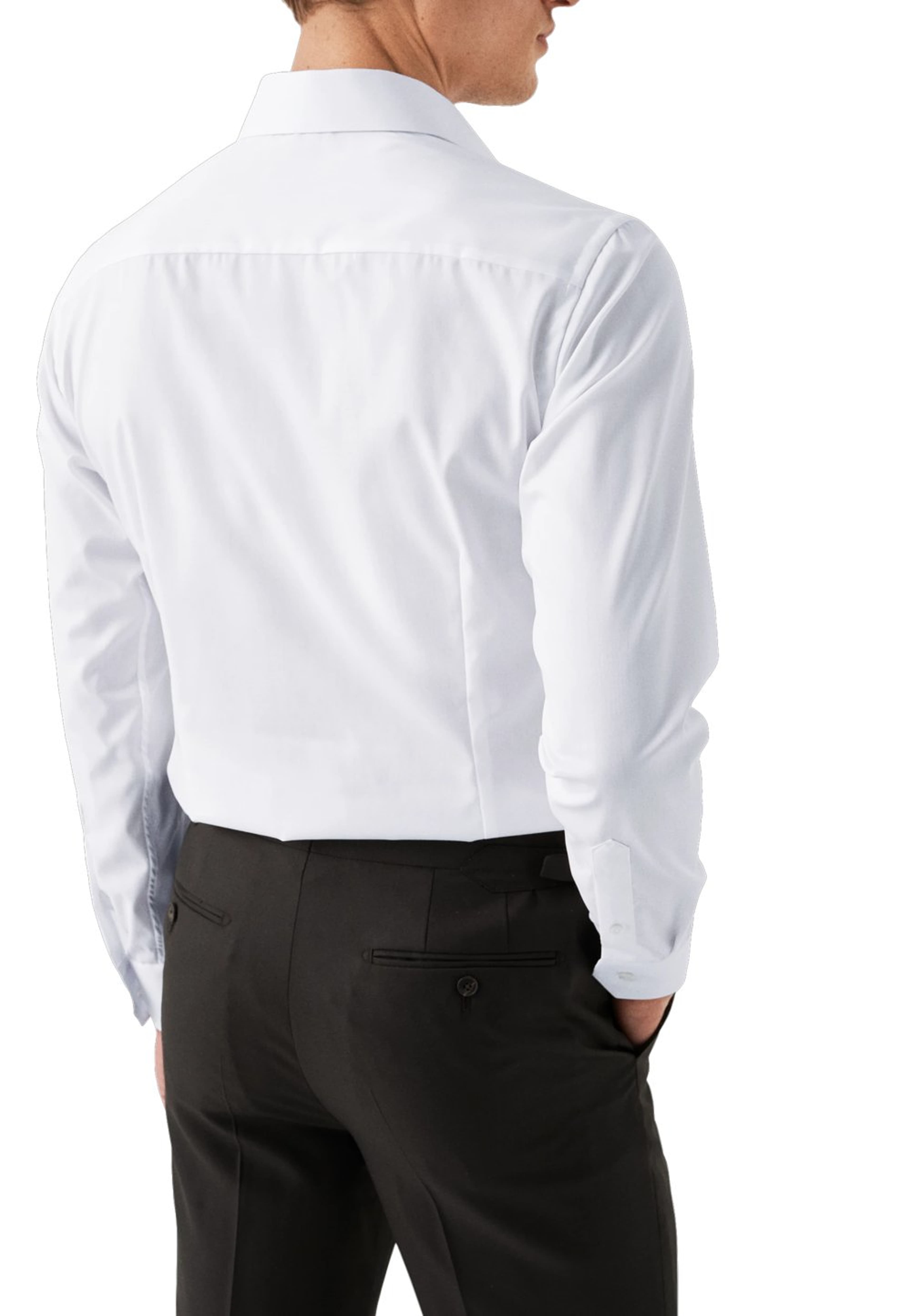 Signature Twill-skjorta Slim Fit, Extreme Cut Away-krage