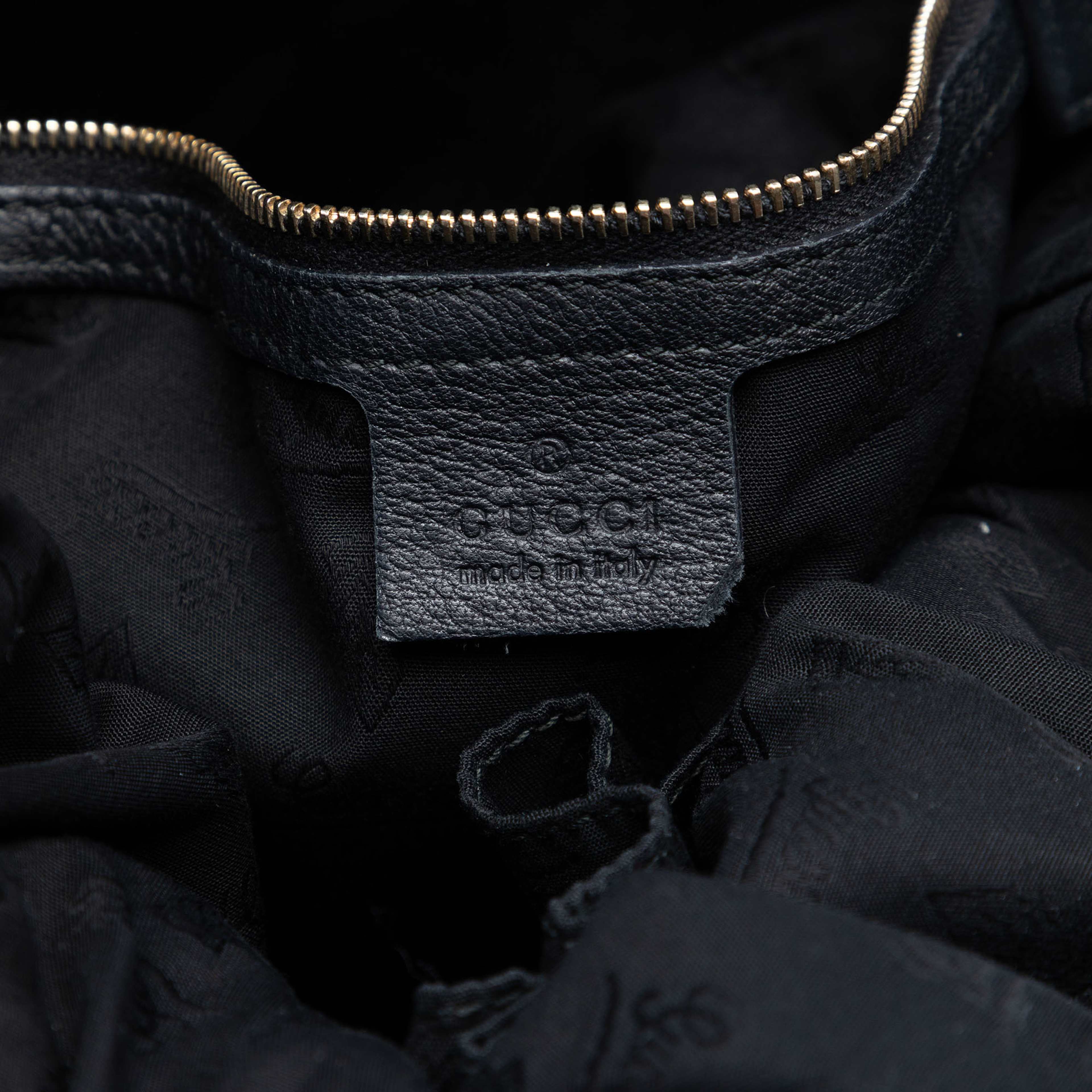 Gucci Large Leather Horsebit Sienna Tote, från Luxclusif, i färgen black. Klicka för att öppna bilden i stort format