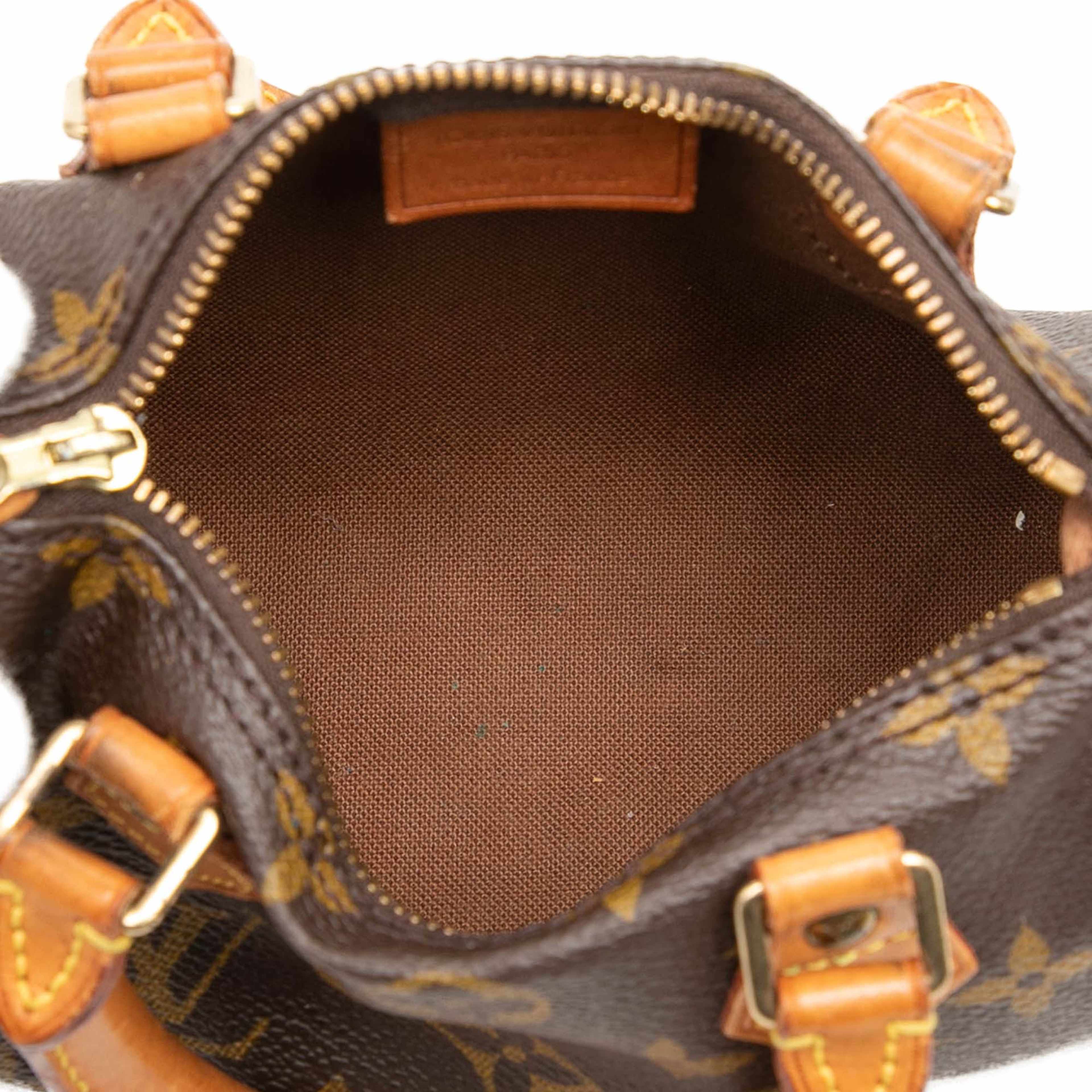Louis Vuitton Monogram Mini Speedy Hl, från Luxclusif, i färgen brown. Klicka för att öppna bilden i stort format