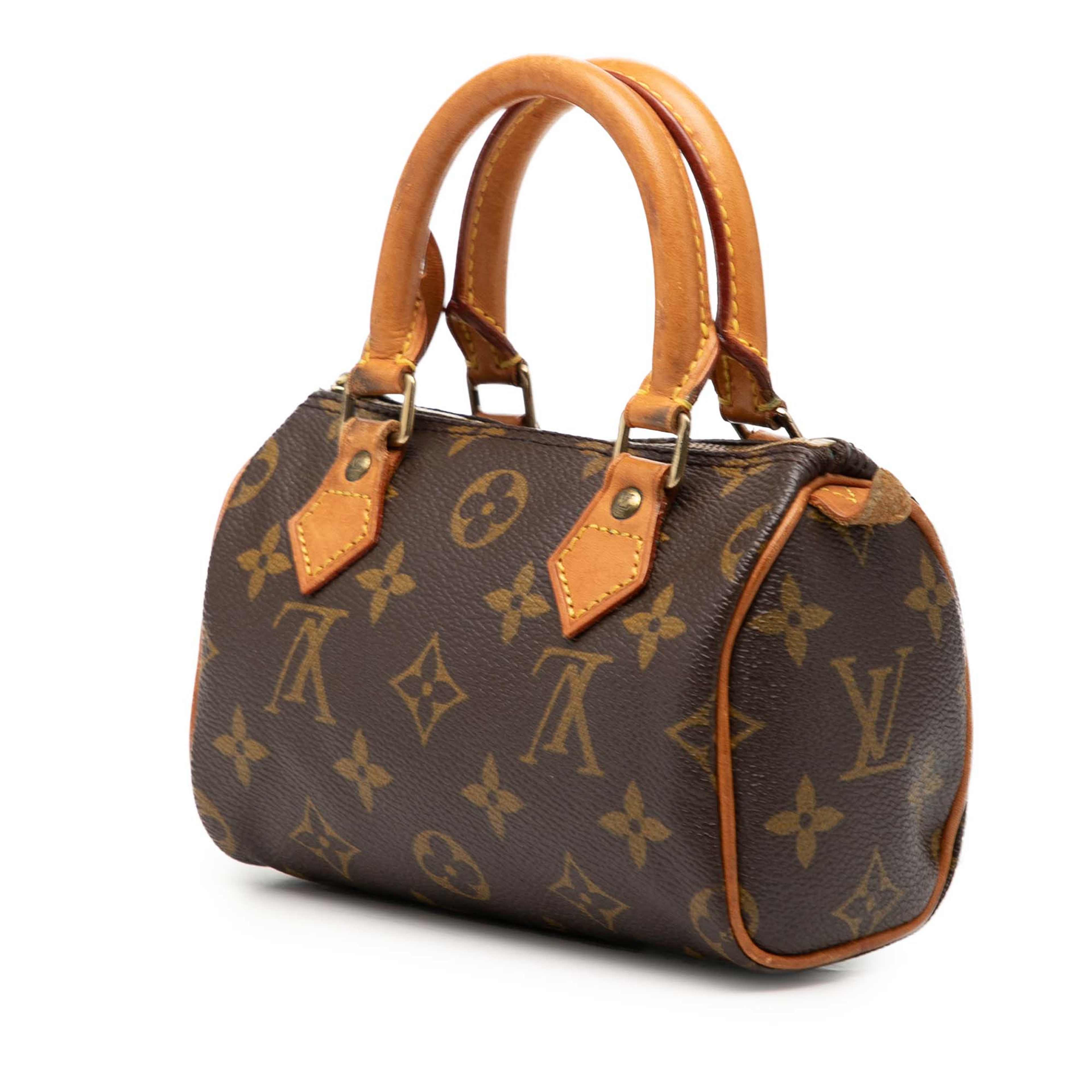 Louis Vuitton Monogram Mini Speedy Hl, från Luxclusif, i färgen brown. Klicka för att öppna bilden i stort format