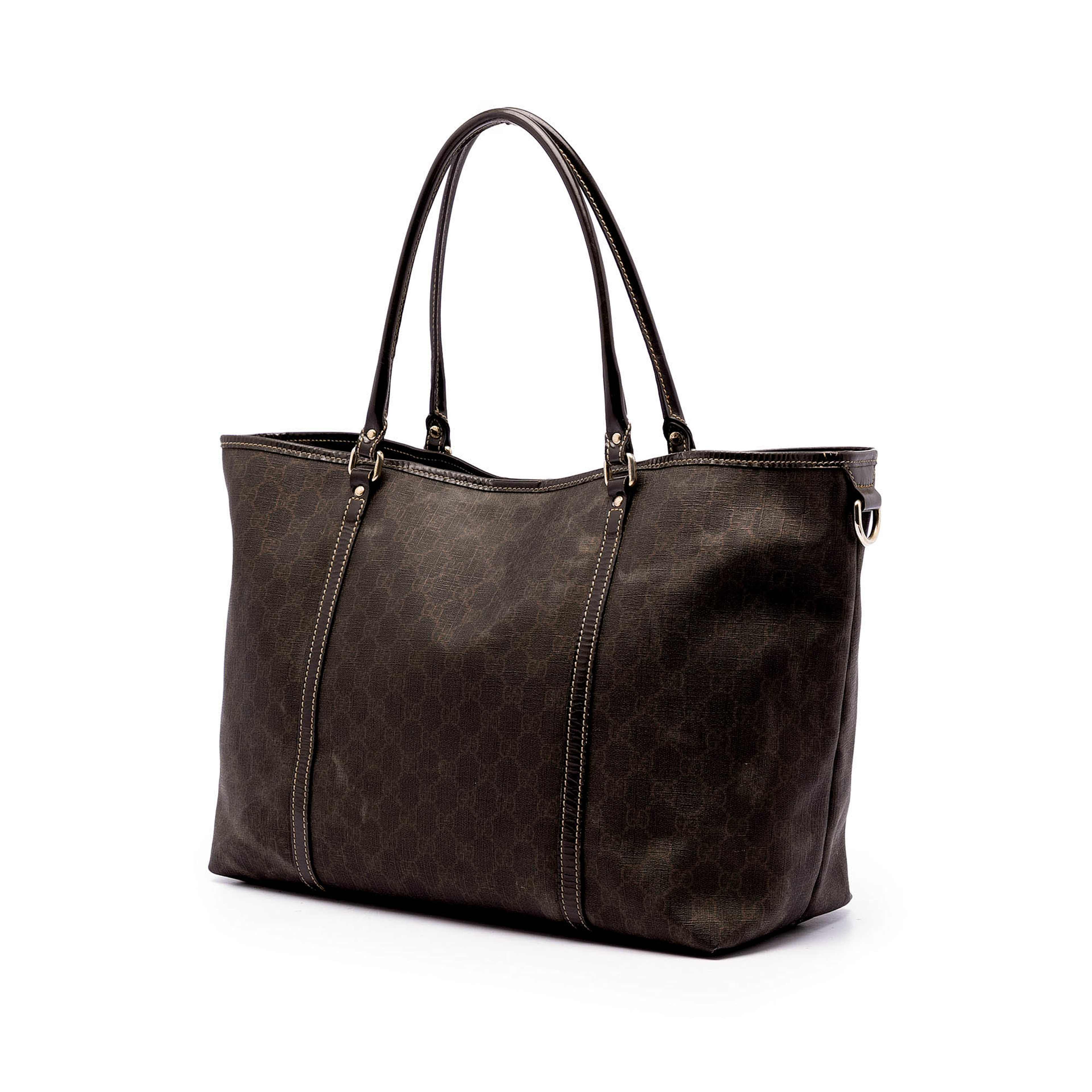 Gucci Large Gg Supreme Joy Tote, från Luxclusif, i färgen brun. Klicka för att öppna bilden i stort format