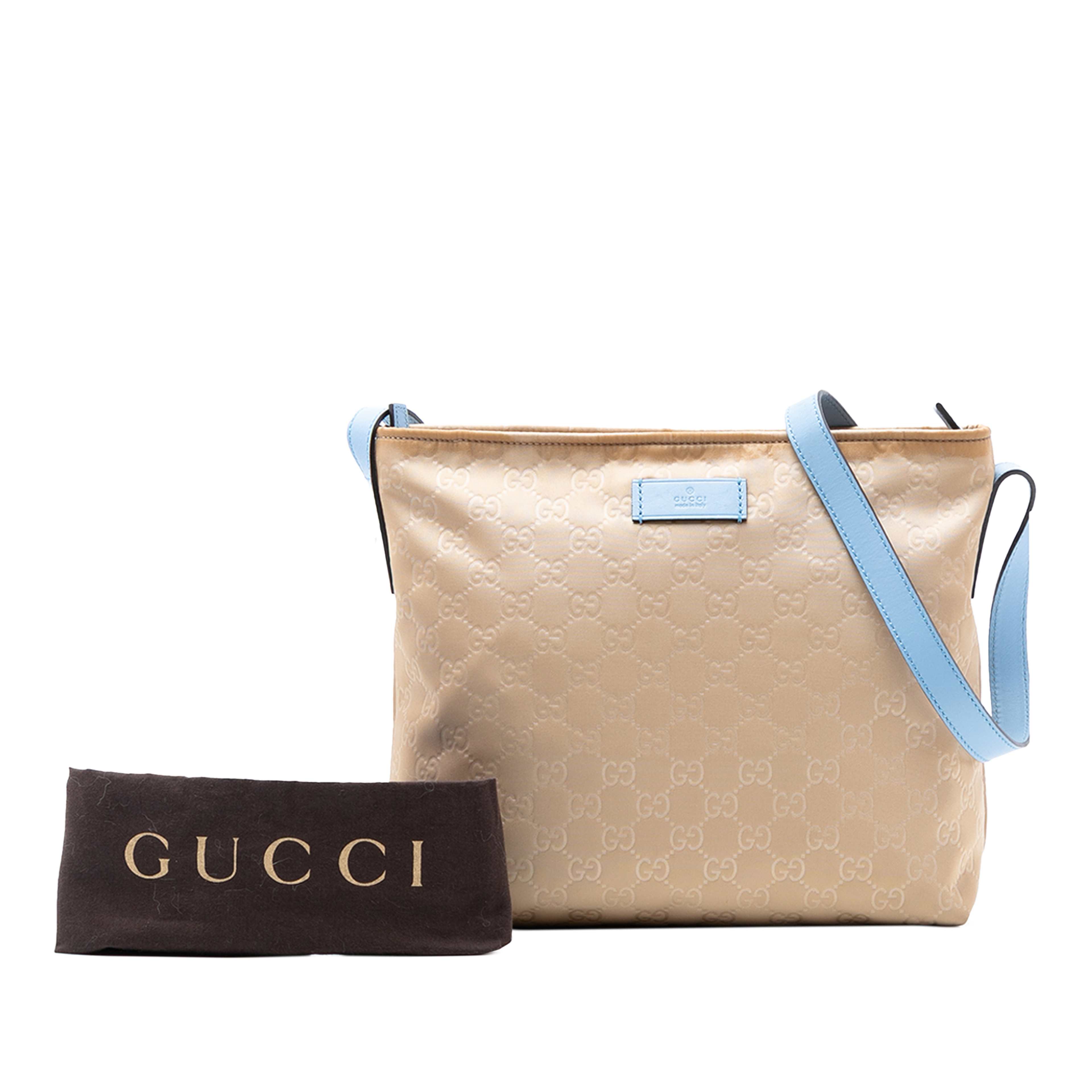 Gucci Gg Nylon Crossbody, från Luxclusif, i färgen blå. Klicka för att öppna bilden i stort format
