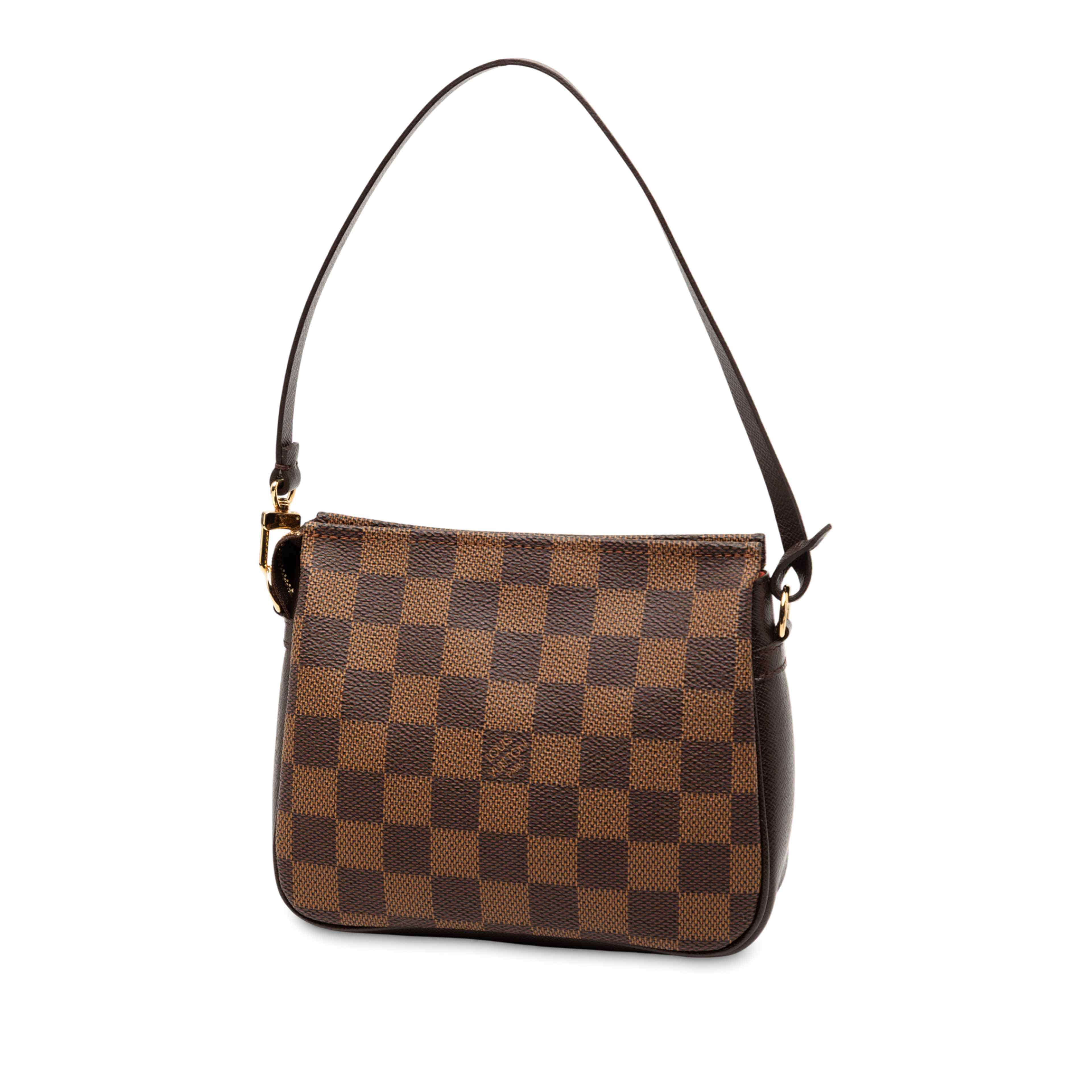 Louis Vuitton Damier Ebene Trousse Pochette, från Luxclusif, i färgen brown. Klicka för att öppna bilden i stort format
