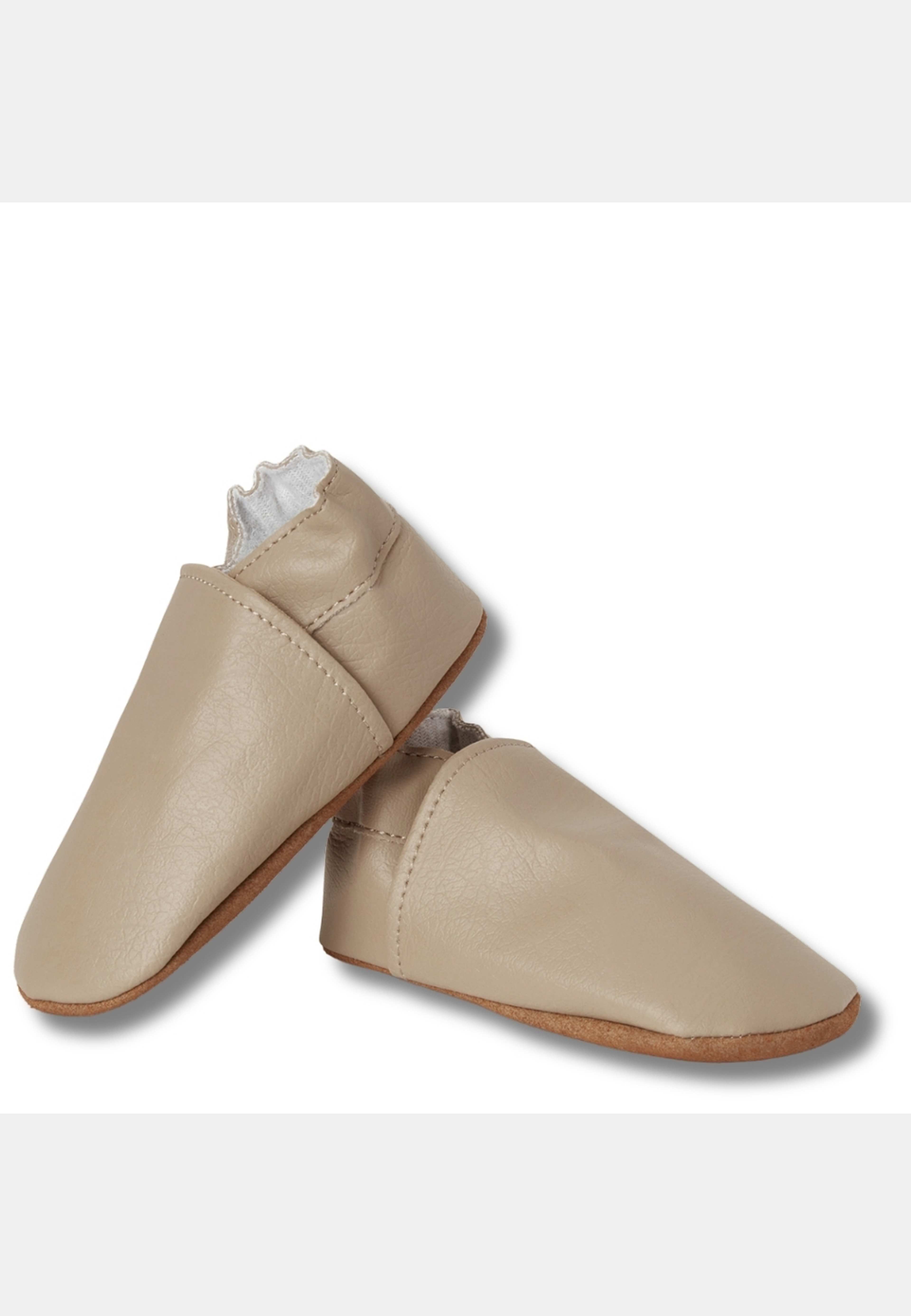Barefoot Mocs, från BabyMocs, i färgen beige. Klicka för att öppna bilden i stort format