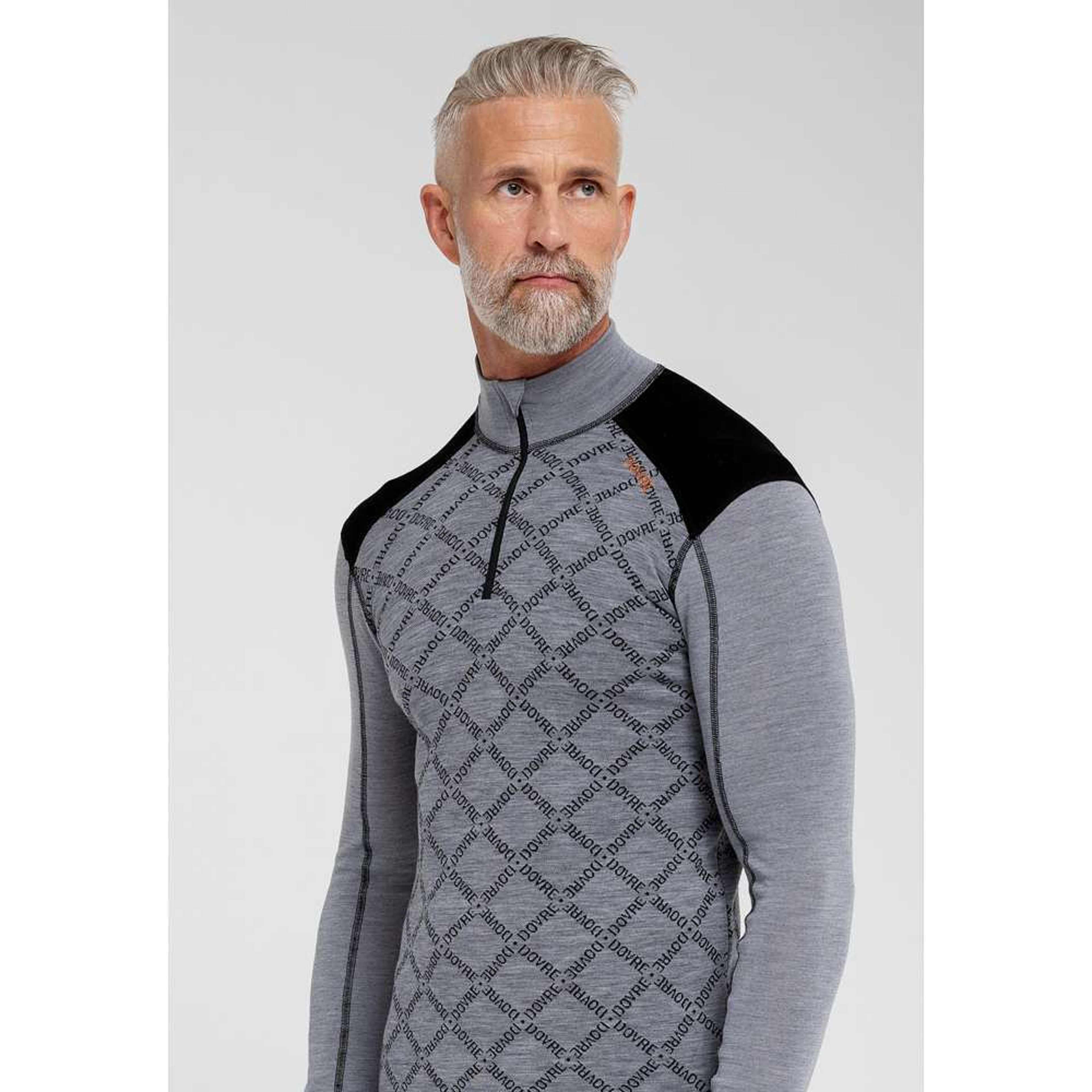 Pullover Med Halv Dragkedja | 100% Ull | Grå