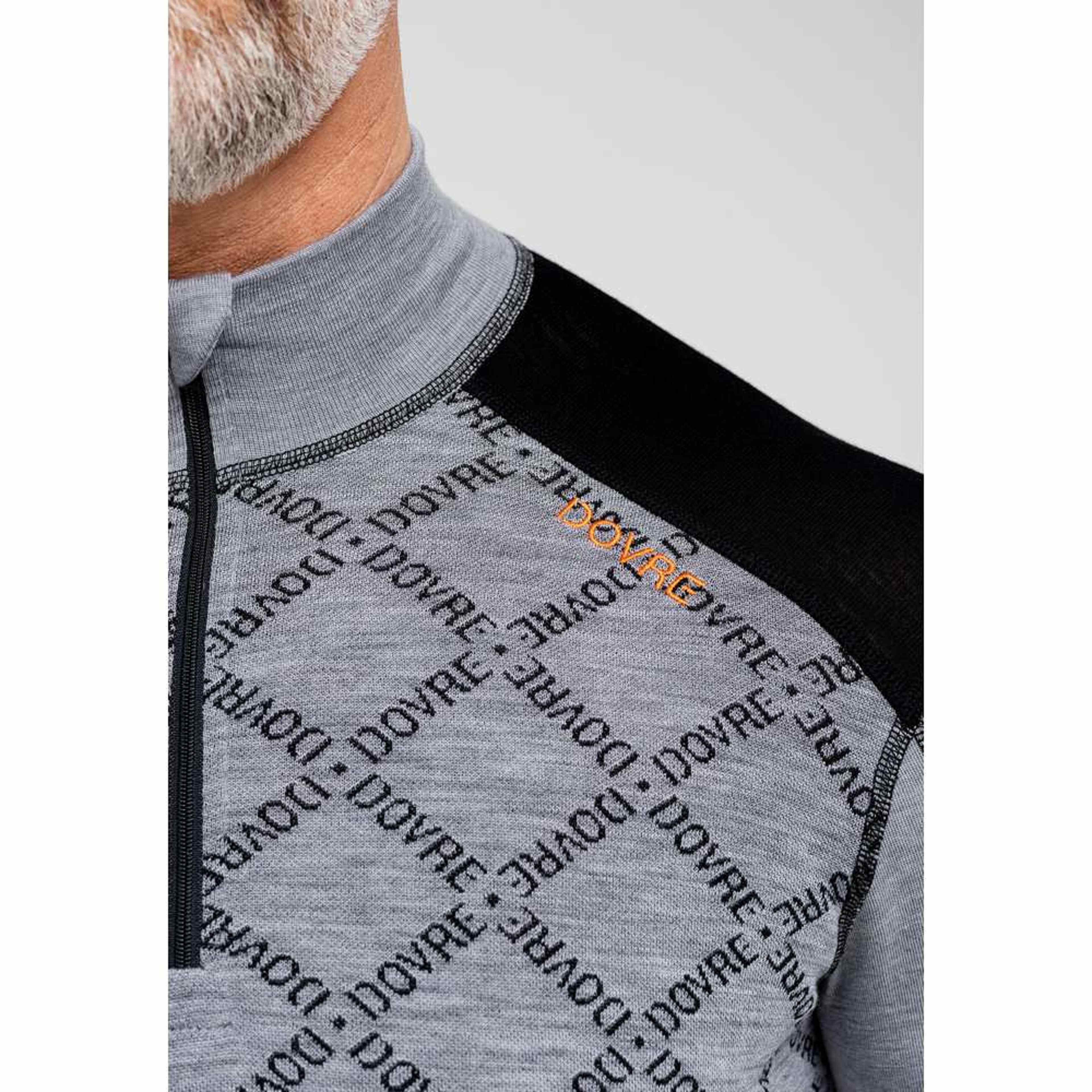 Pullover Med Halv Dragkedja | 100% Ull | Grå
