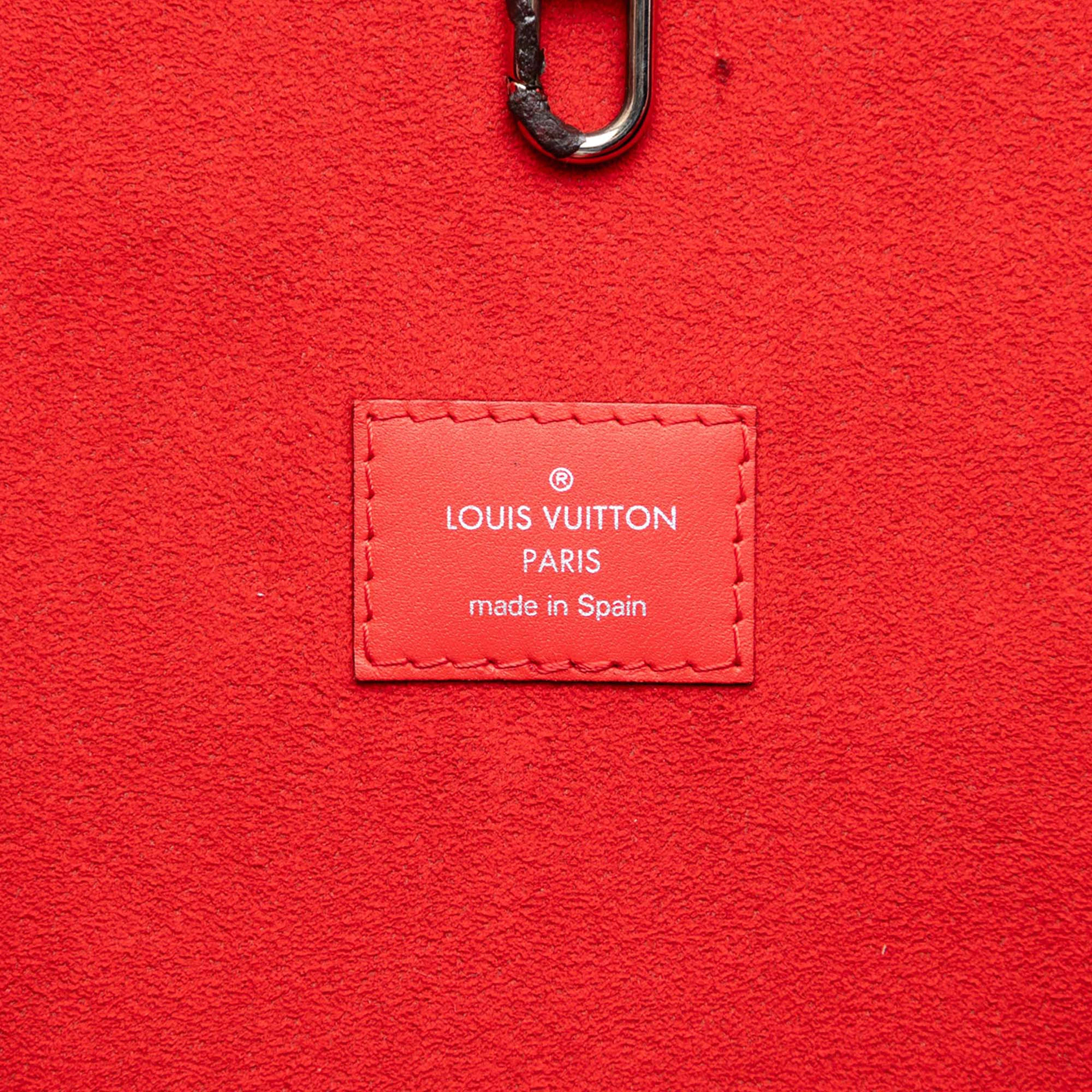 Louis Vuitton Epi Neverfull Mm, från Luxclusif, i färgen red. Klicka för att öppna bilden i stort format