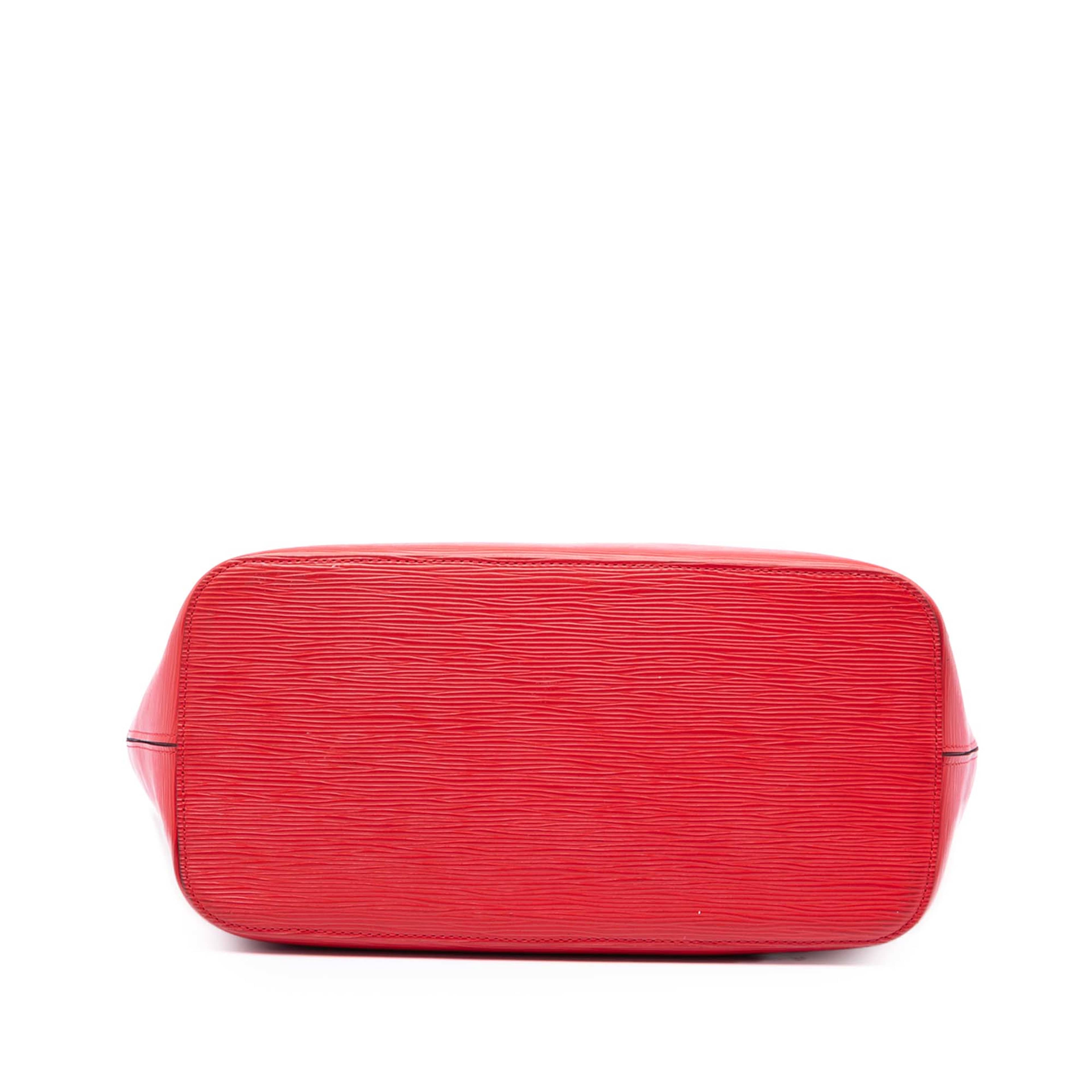 Louis Vuitton Epi Neverfull Mm, från Luxclusif, i färgen red. Klicka för att öppna bilden i stort format