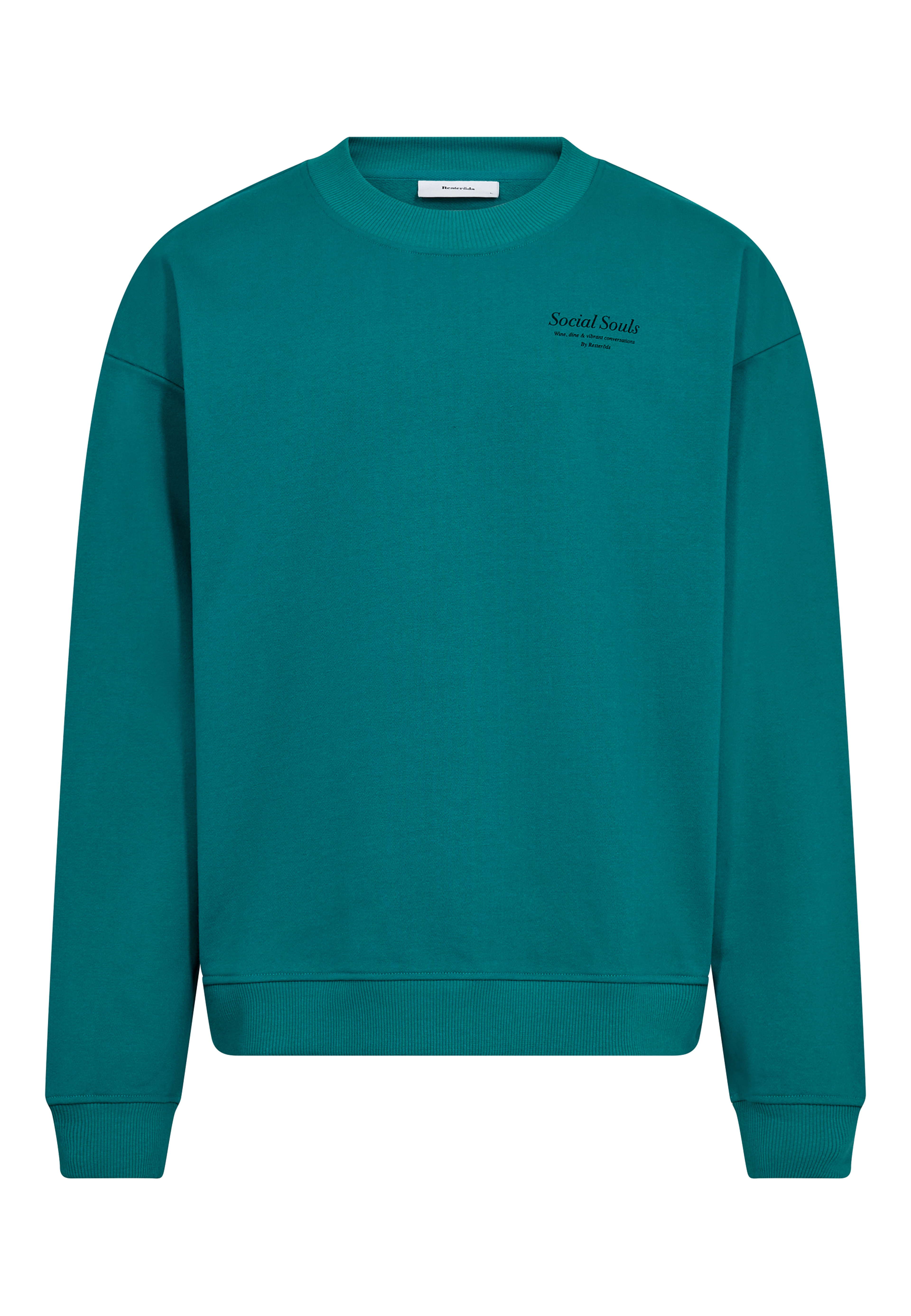 Sweatshirt Crewneck Drake Bomull, från Resteröds, i färgen green. Klicka för att öppna bilden i stort format