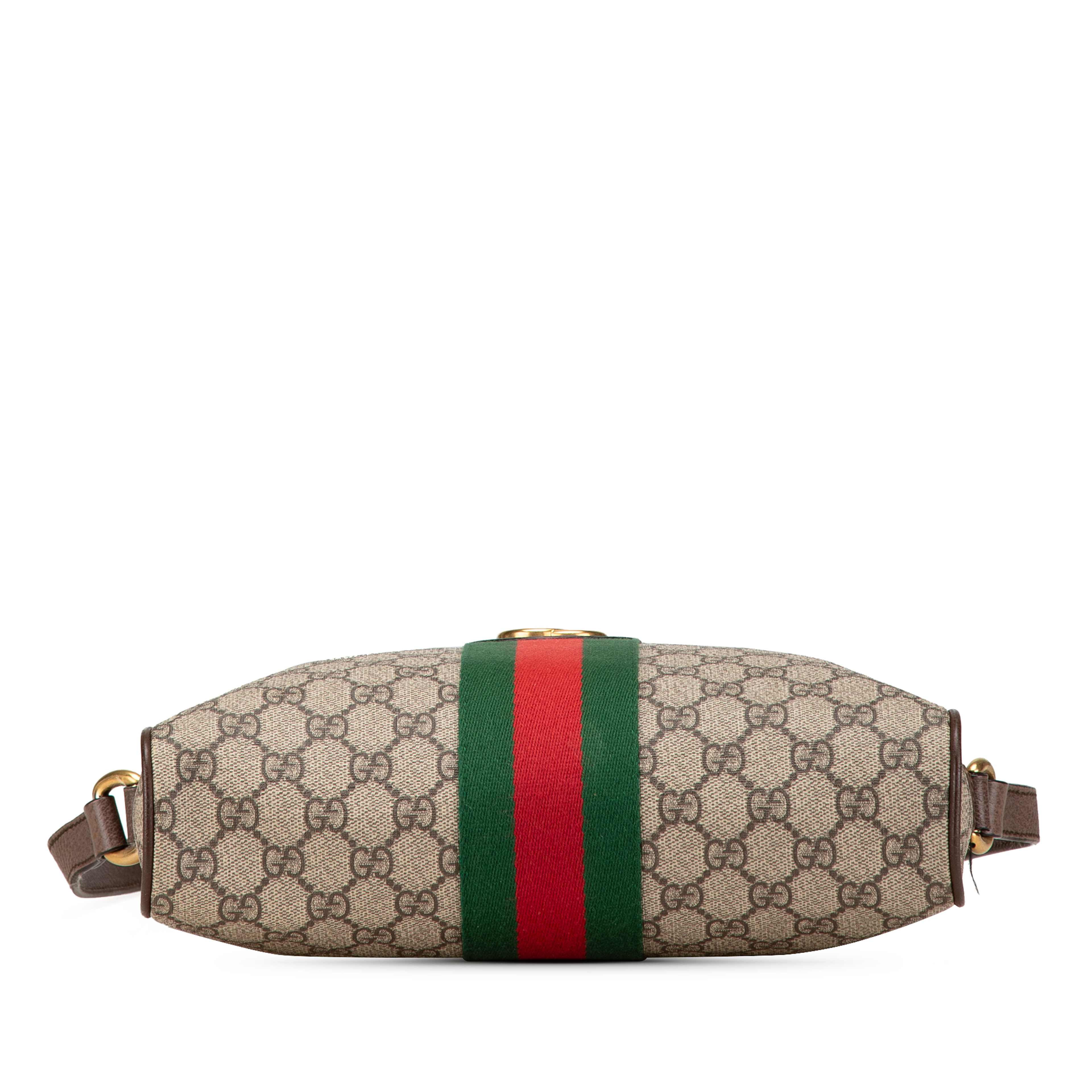 Gucci Medium Gg Supreme Ophidia Crossbody, från Luxclusif, i färgen beige. Klicka för att öppna bilden i stort format