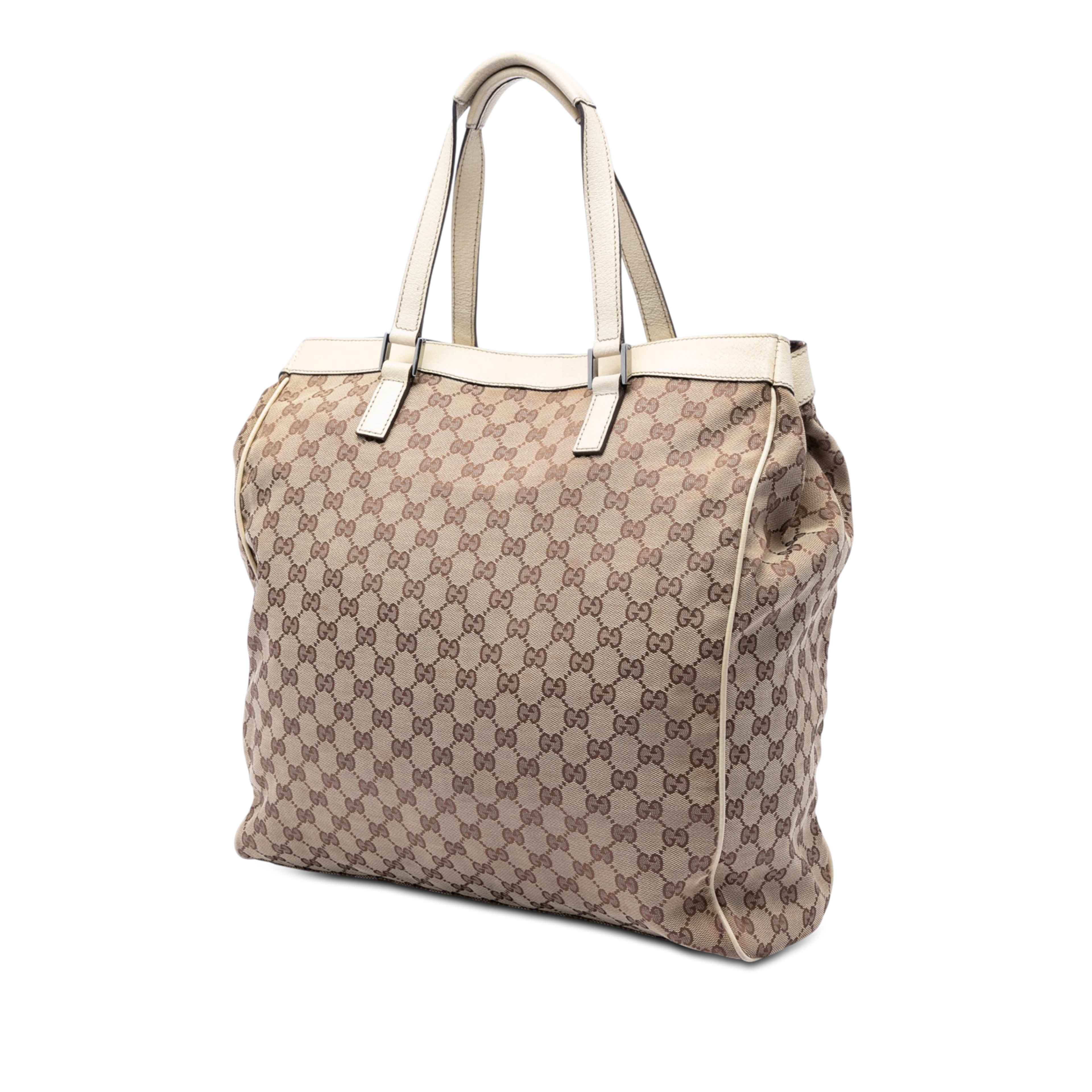 Gucci Gg Canvas Tote, från Luxclusif, i färgen beige. Klicka för att öppna bilden i stort format