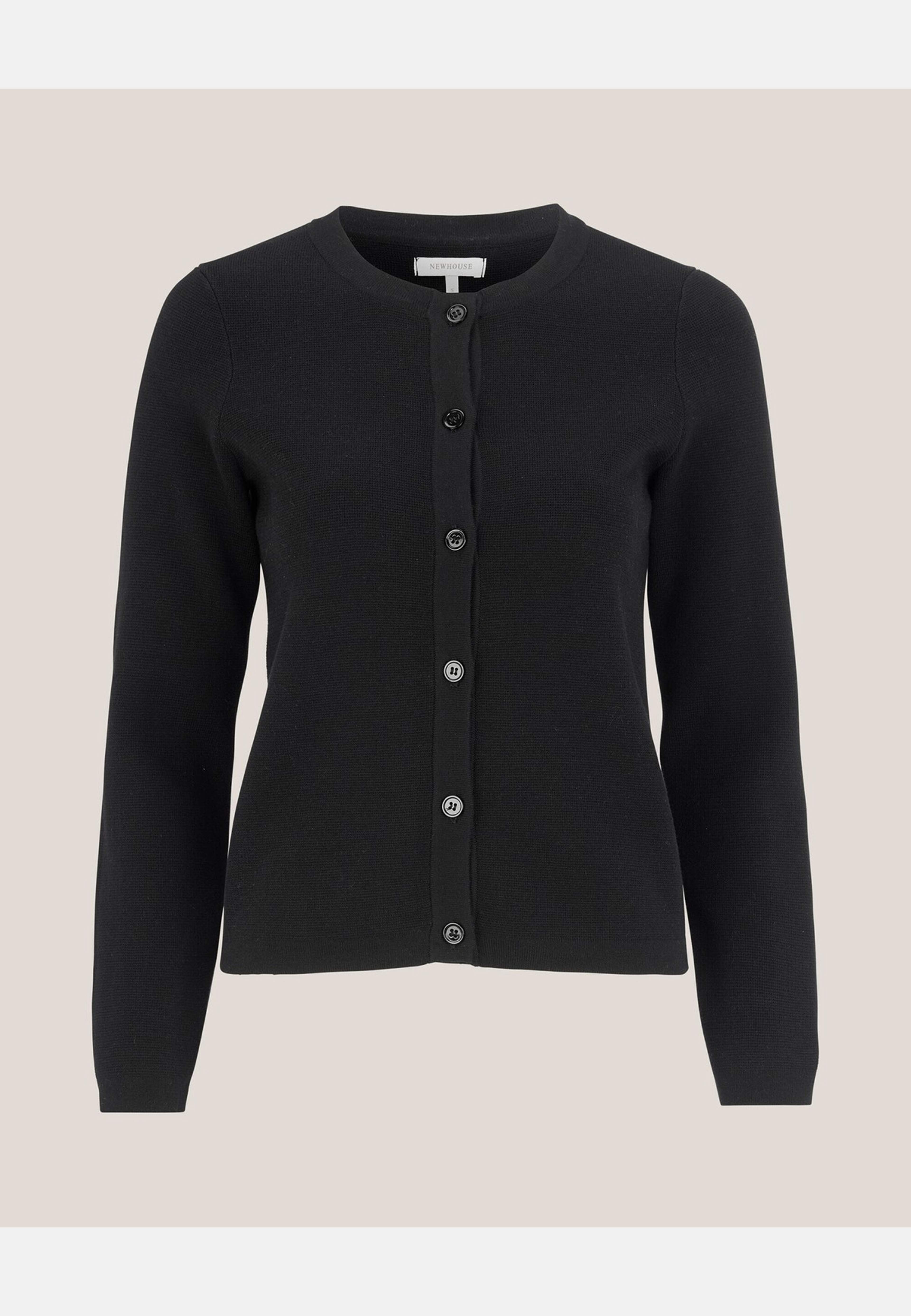 Cardigan Arly, från Newhouse, i färgen svart. Klicka för att öppna bilden i stort format