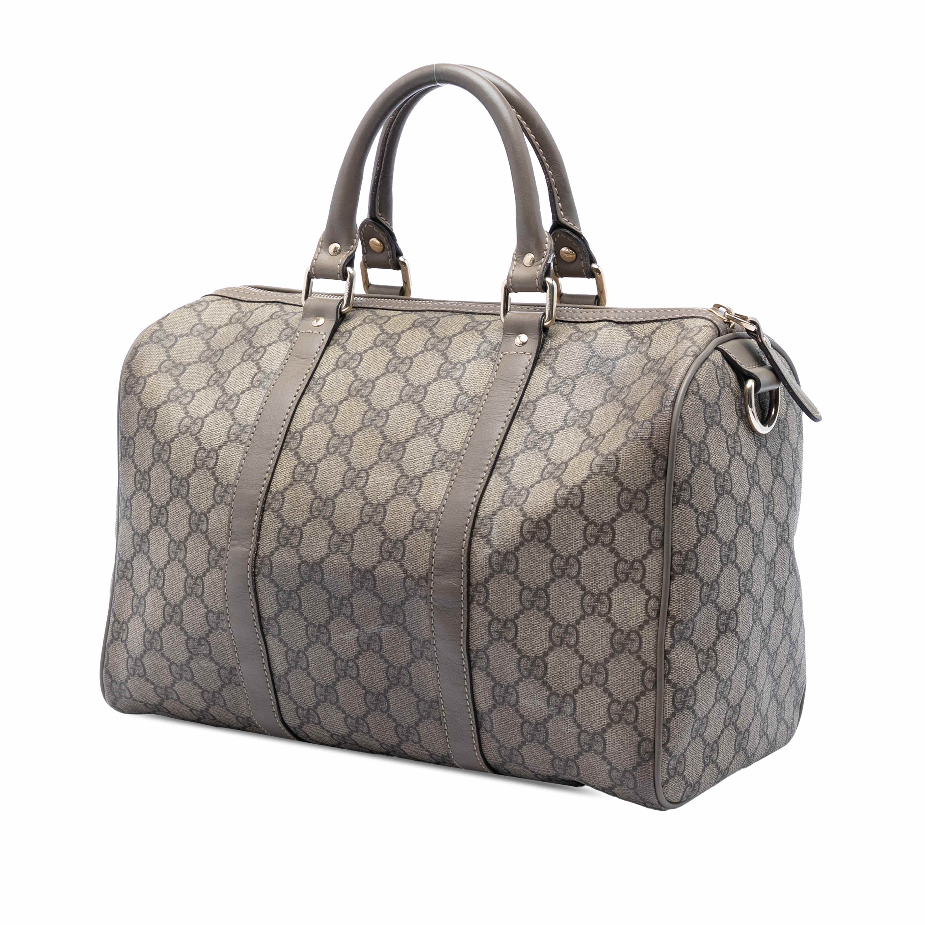 Gucci Medium Gg Supreme Joy Boston Bag, från Luxclusif, i färgen beige. Klicka för att öppna bilden i stort format