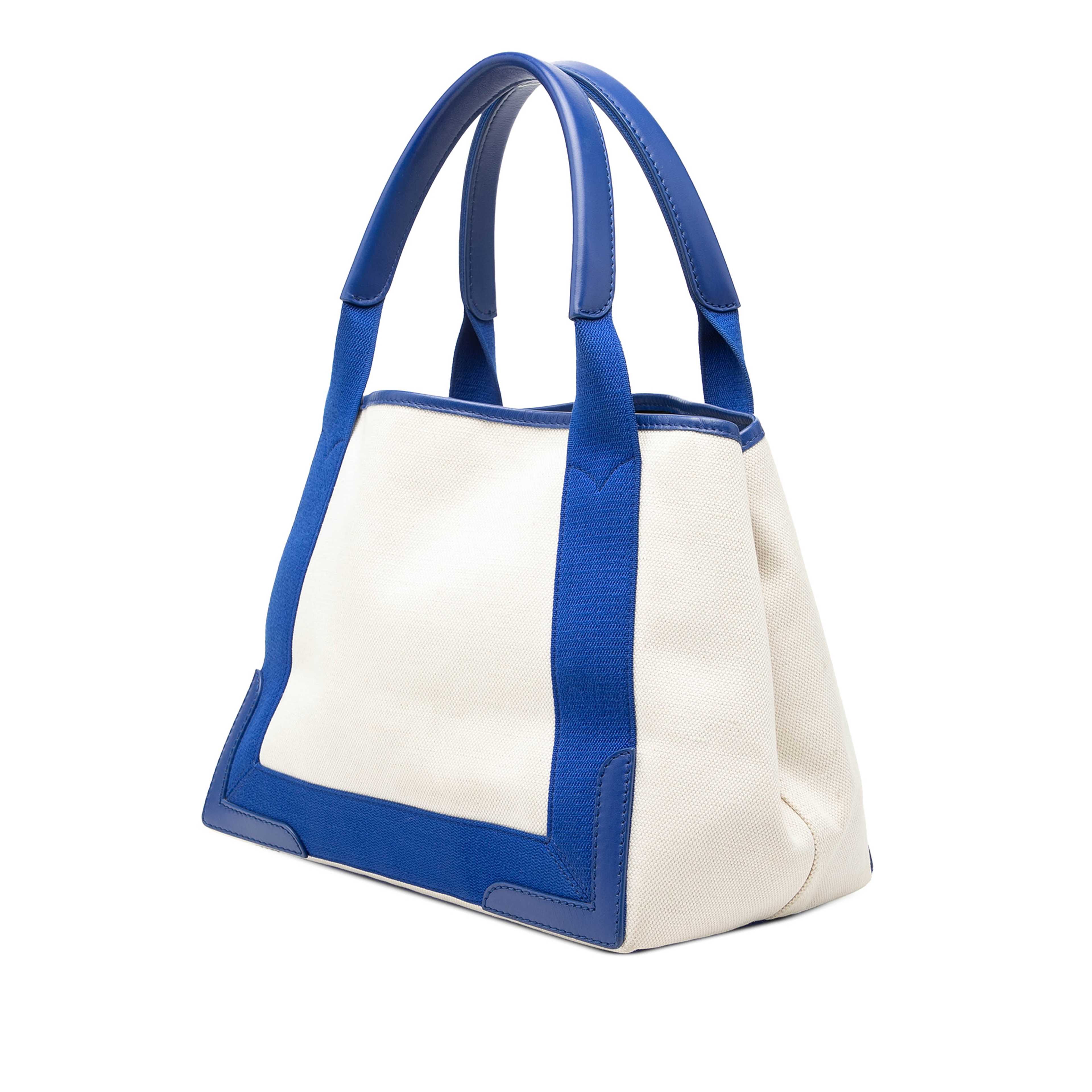 Balenciaga Canvas Navy Cabas S Tote, från Luxclusif, i färgen off white. Klicka för att öppna bilden i stort format