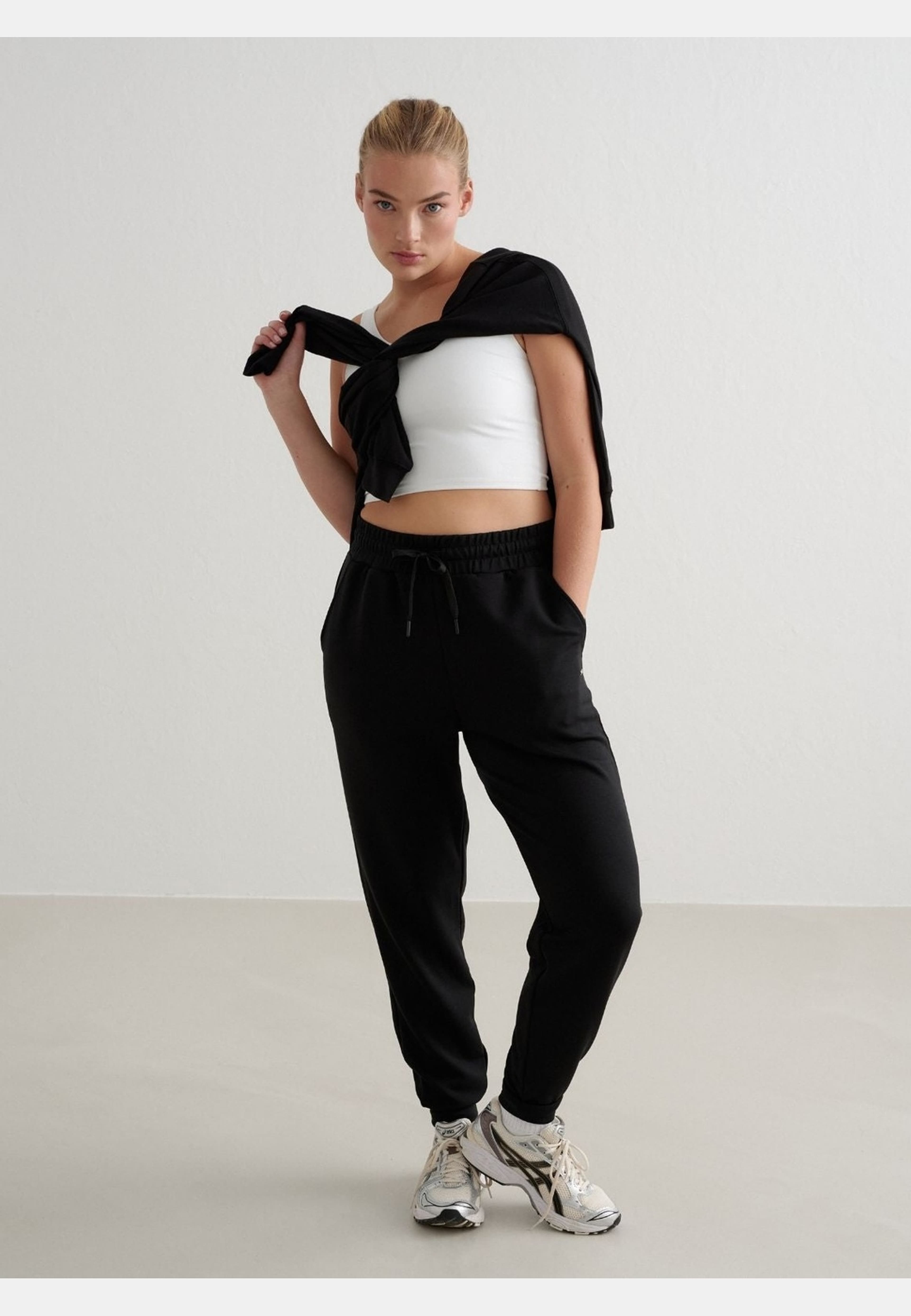 Black Comfy Modal Pants