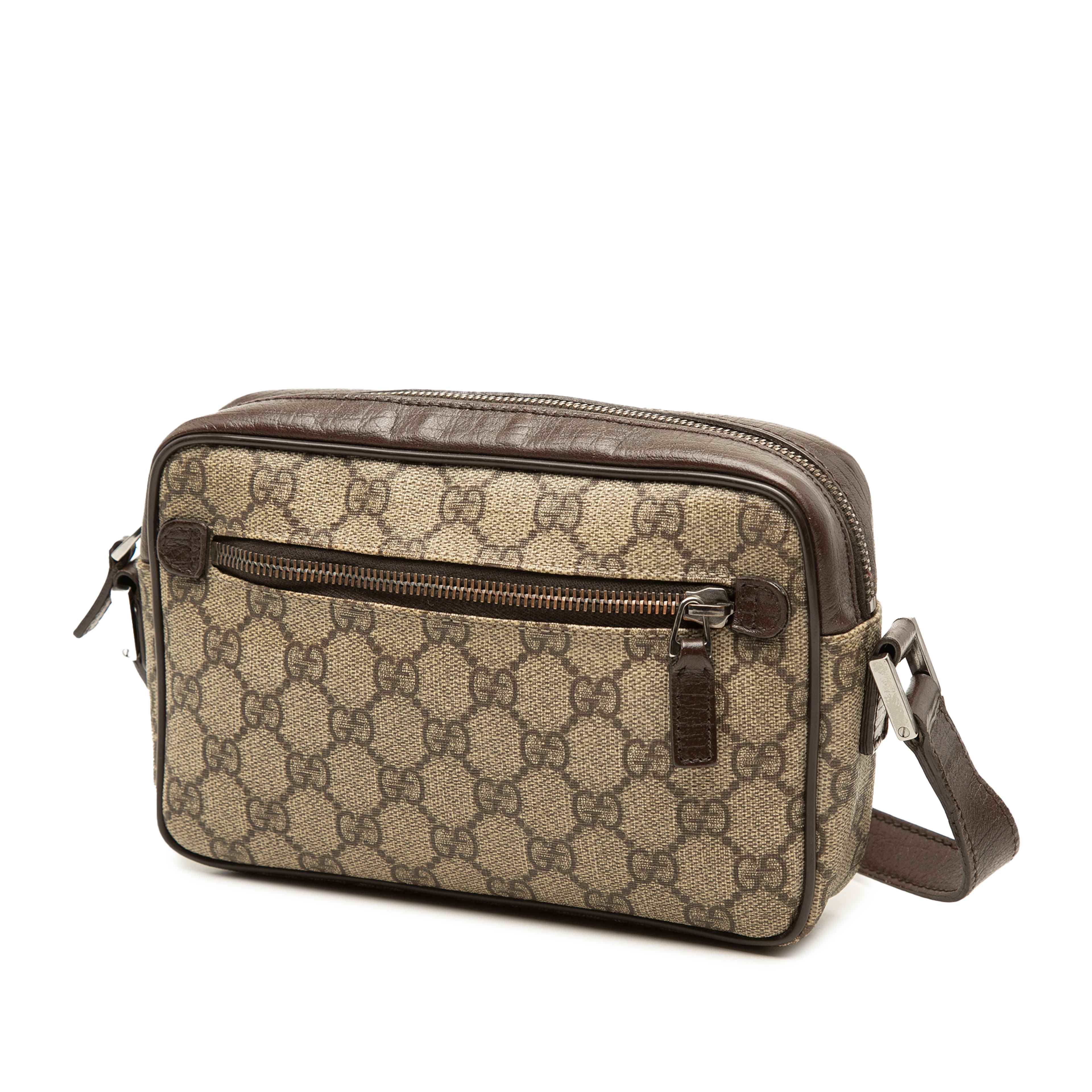 Gucci Gg Supreme Web Crossbody, från Luxclusif, i färgen beige. Klicka för att öppna bilden i stort format