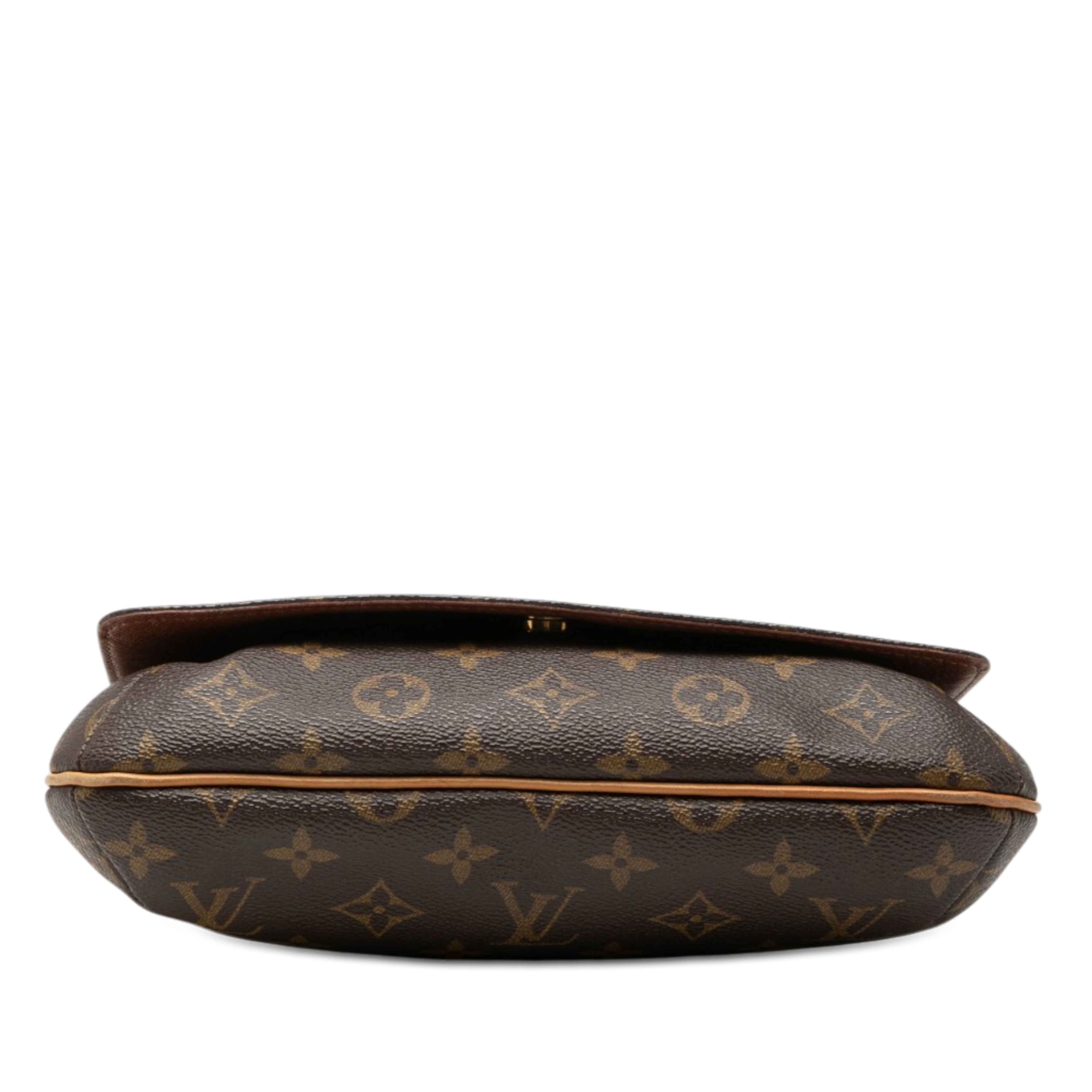Louis Vuitton Monogram Musette Tango Short Strap, från Luxclusif, i färgen brun. Klicka för att öppna bilden i stort format