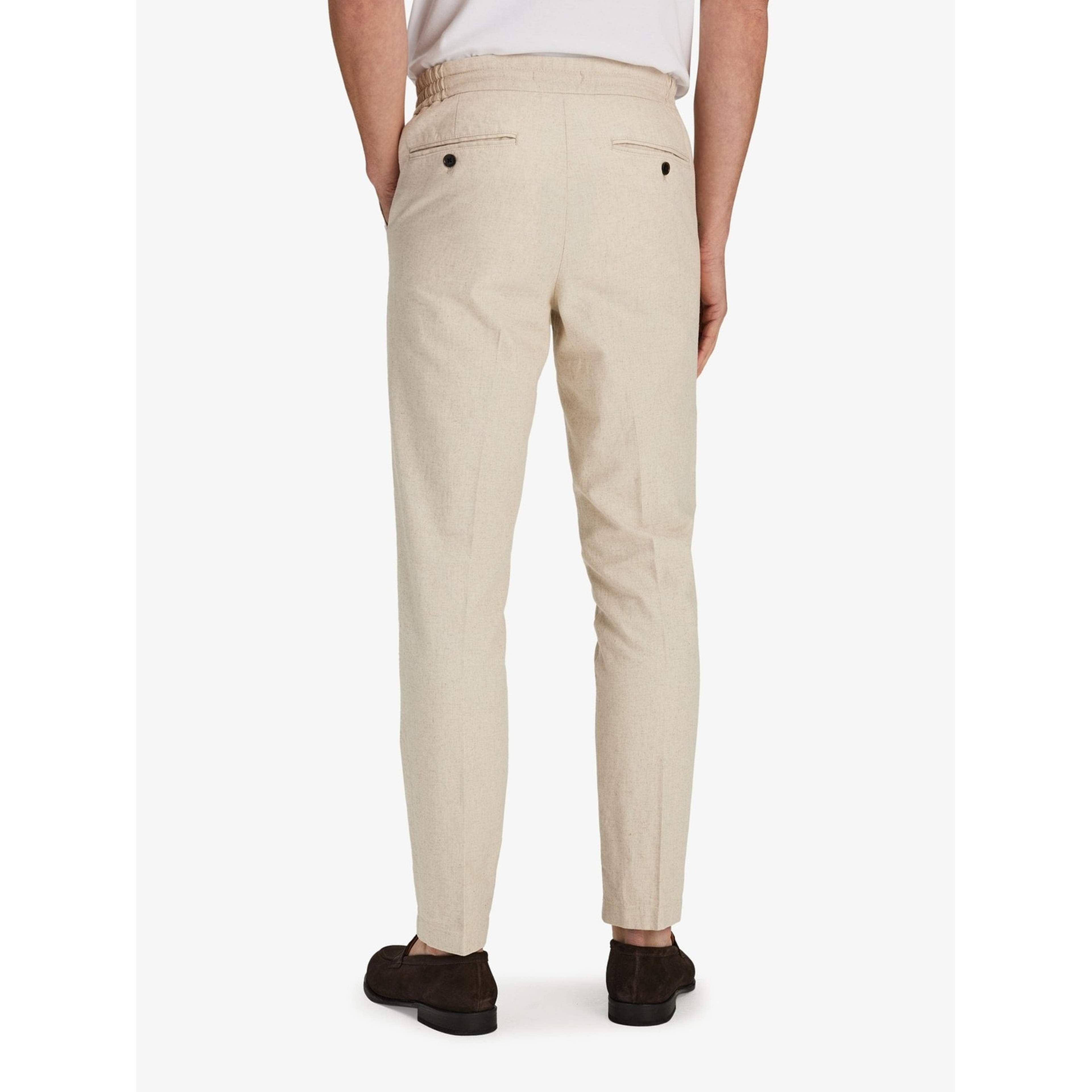 Linen Blend Trousers (marquise), från John Henric, i färgen beige. Klicka för att öppna bilden i stort format