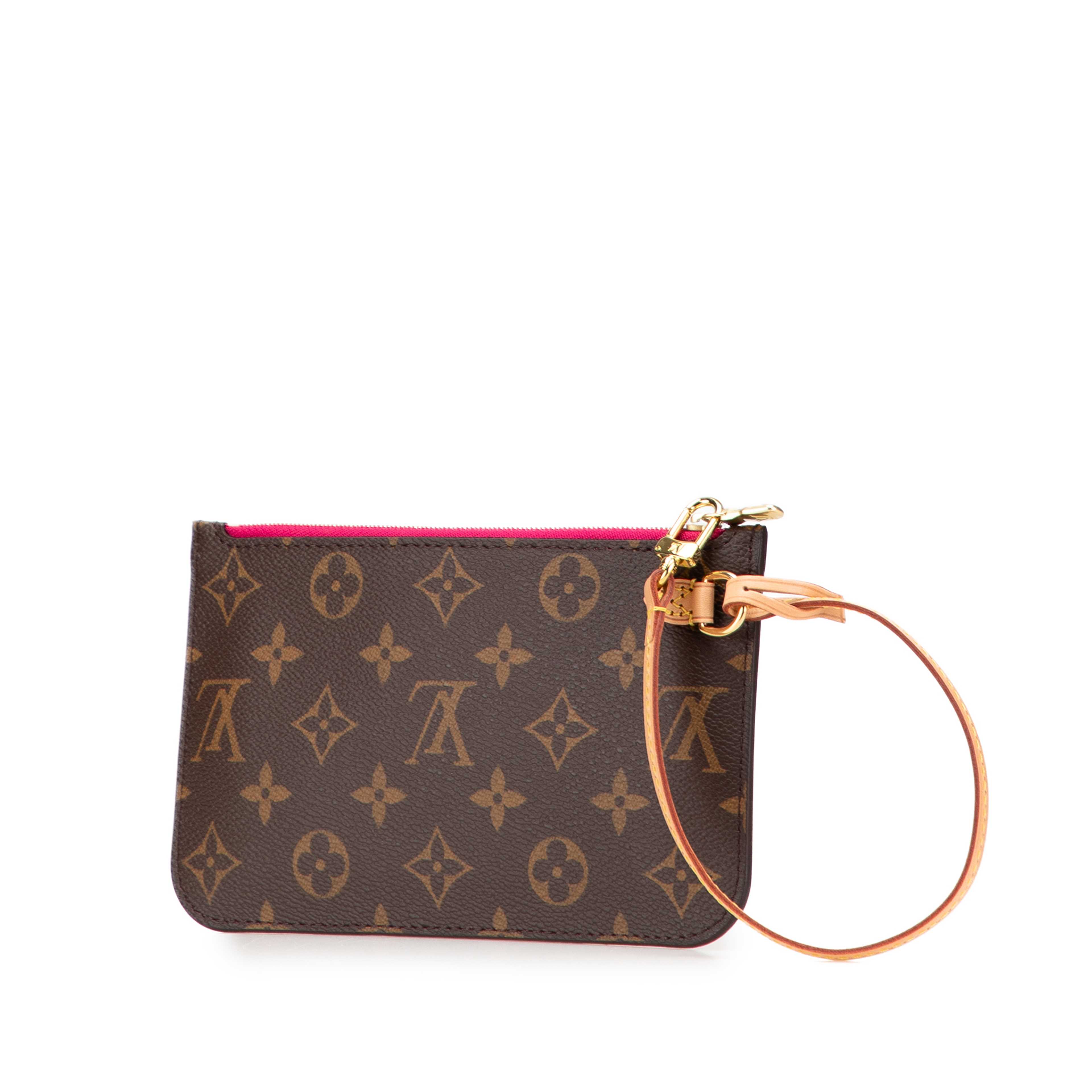 Louis Vuitton Monogram Neverfull Pouch, från Luxclusif, i färgen brown. Klicka för att öppna bilden i stort format