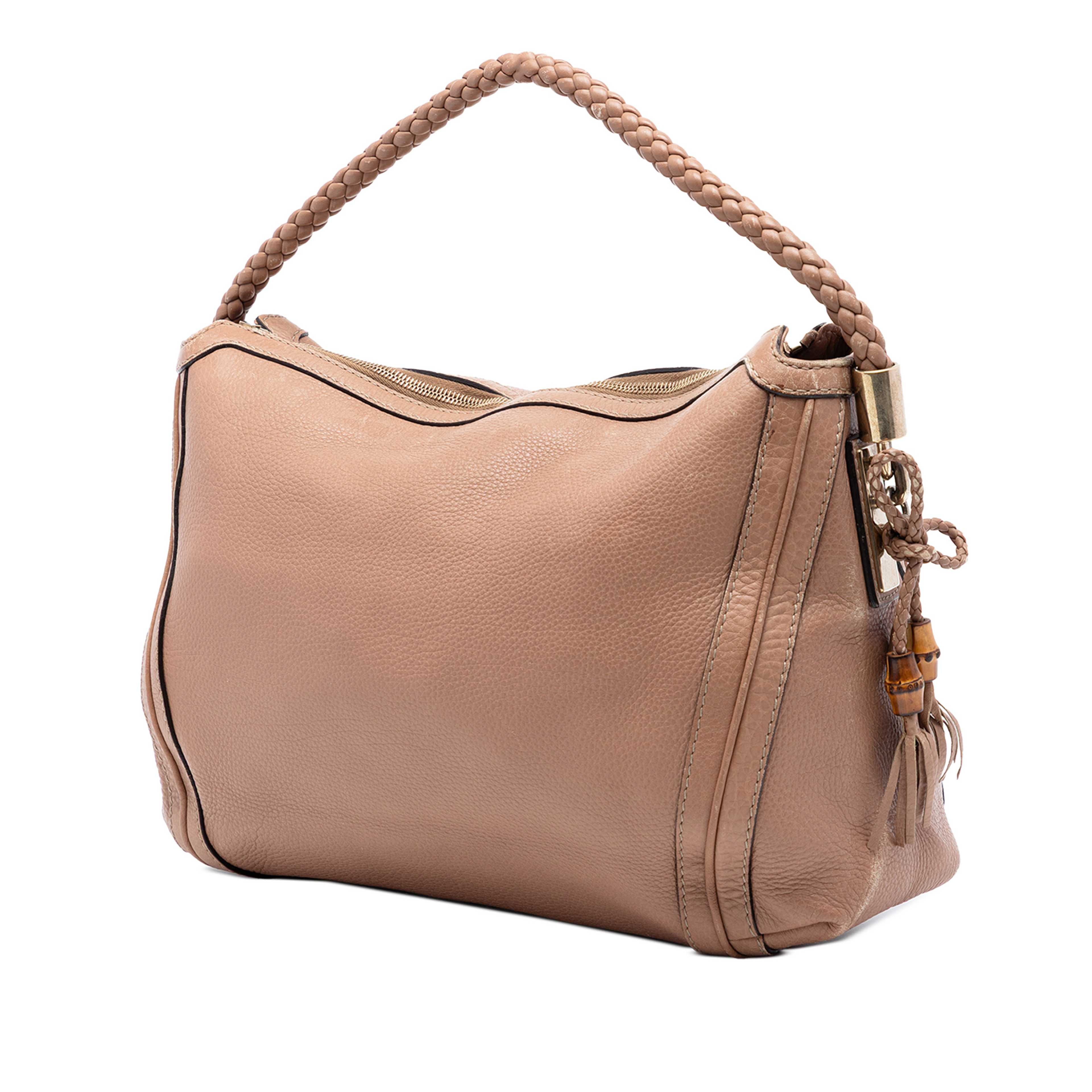 Gucci Medium Pebbled Calfskin Bella Shoulder Bag, från Luxclusif, i färgen brun. Klicka för att öppna bilden i stort format